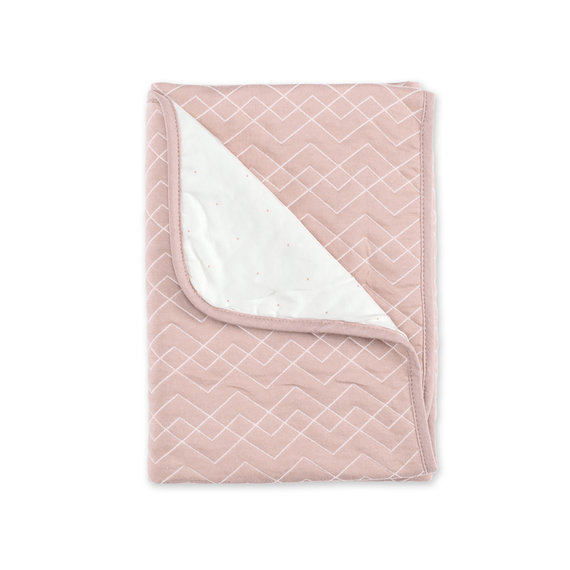 Blanket Quilted jersey + jersey 75x100cm OSAKA Old pink tog 1.5