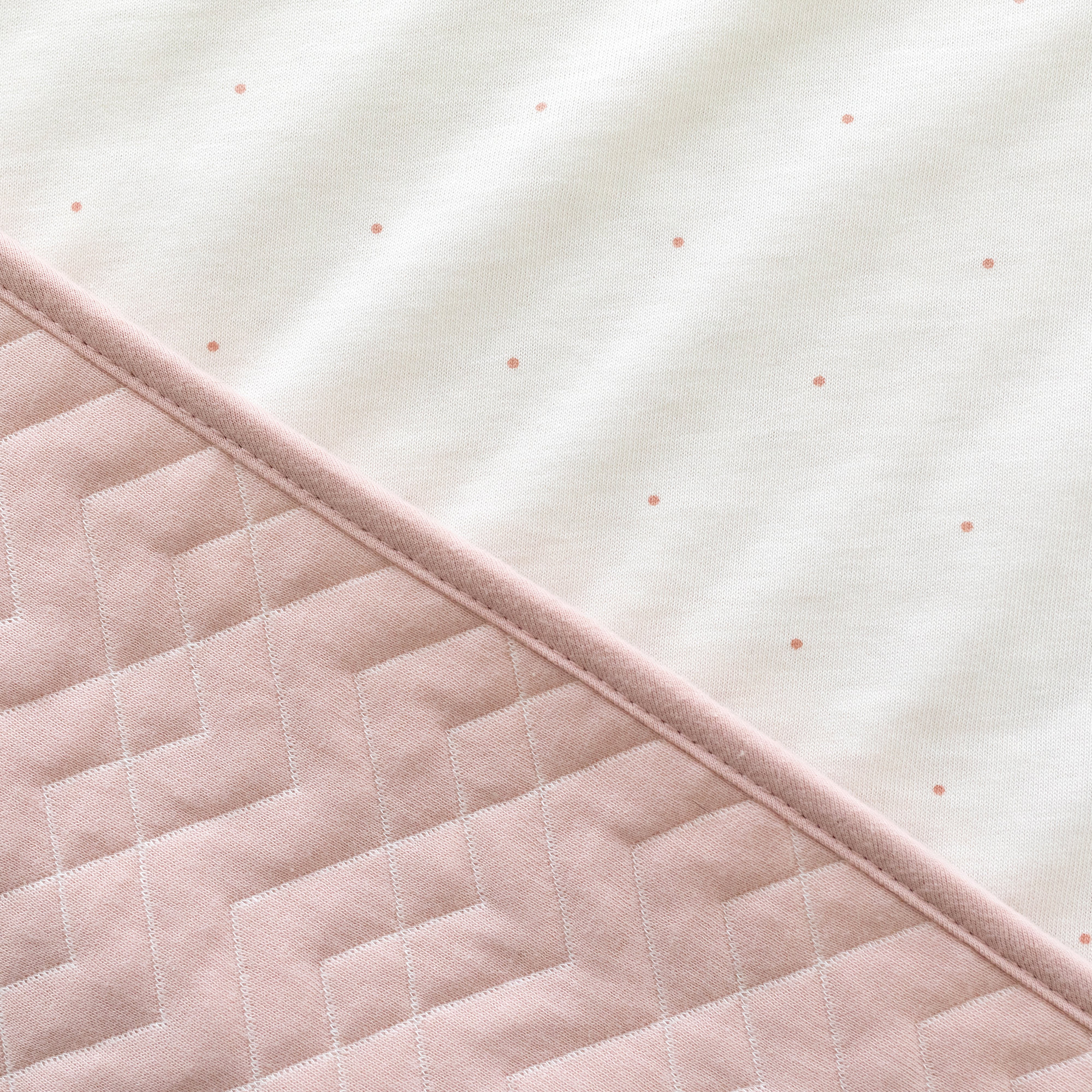 Couverture Quilted jersey + jersey 75x100cm OSAKA Blush tog 1.5