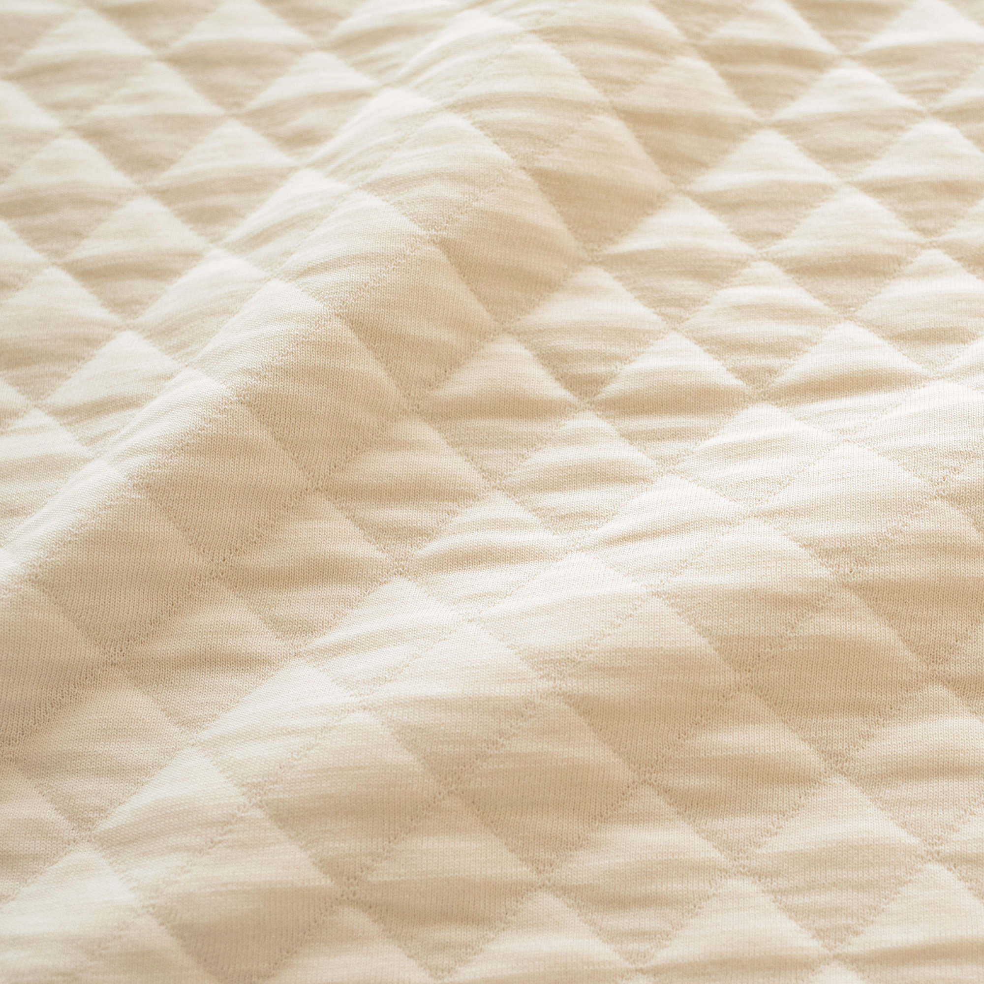 Blanket Pady quilted jersey 75x100cm QUILT Cream tog 1.5[WANDER]