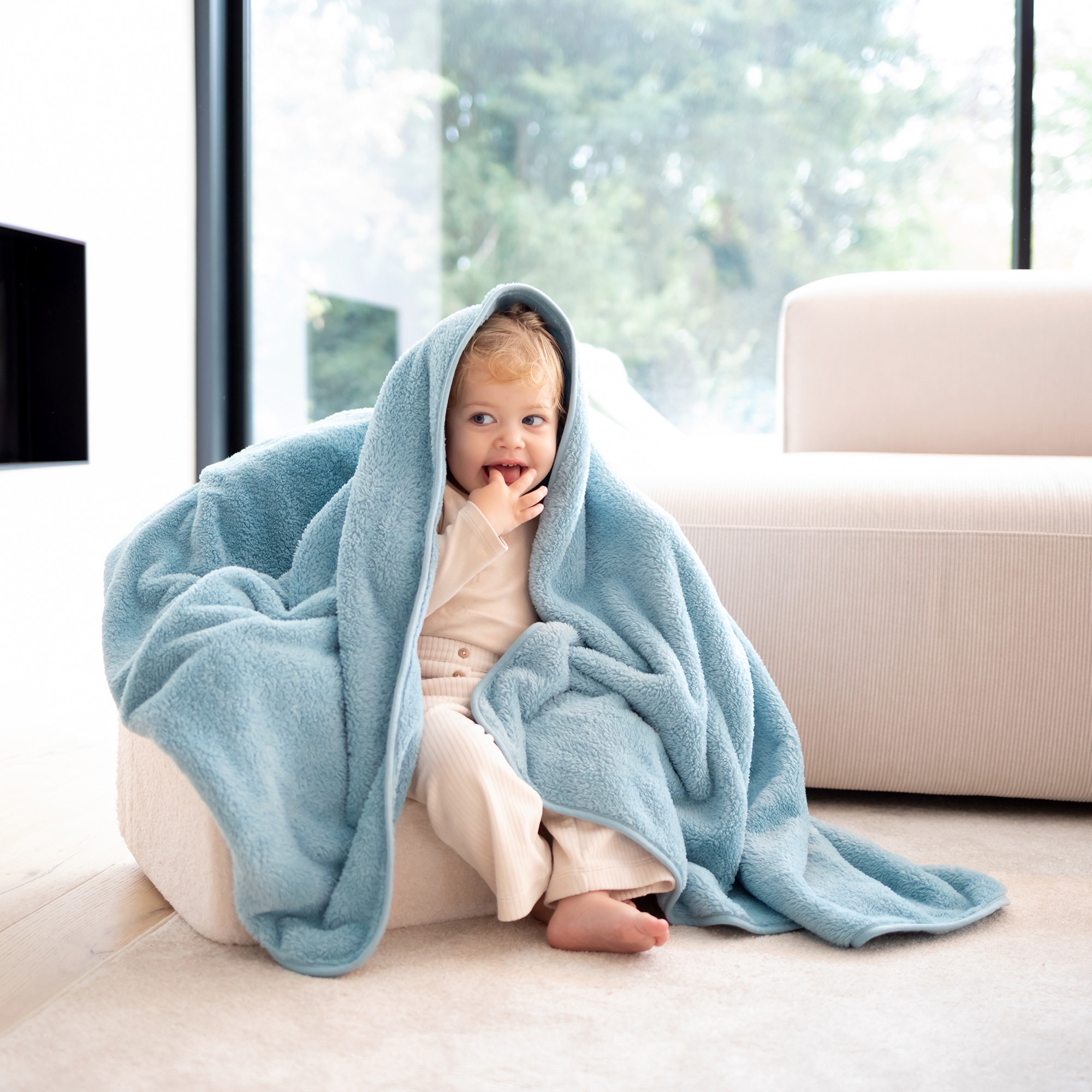 Blanket Supremely soft 100x140cm BEMINI Turquoise TOG 2.5Outlet