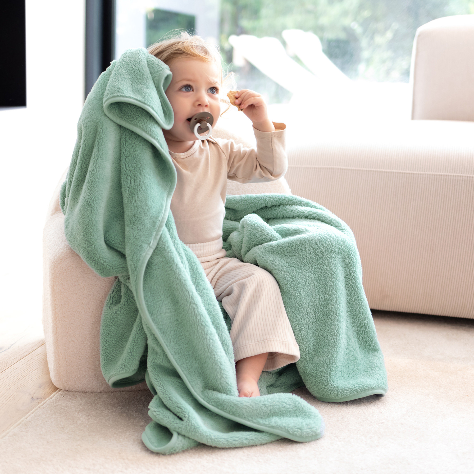 Blanket Softy 100x140cm BEMINI Sauge TOG 2.5[BEDDING]