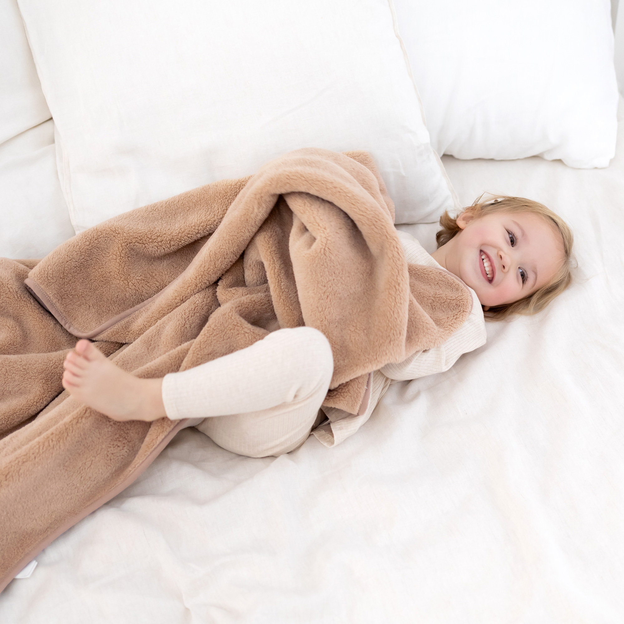 Blanket Softy 100x140cm BEMINI Natural TOG 2.5[BEDDING]