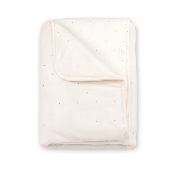 Blanket Pady jersey + jersey 75x100cm CHOUX Small dot print ecru TOG 3