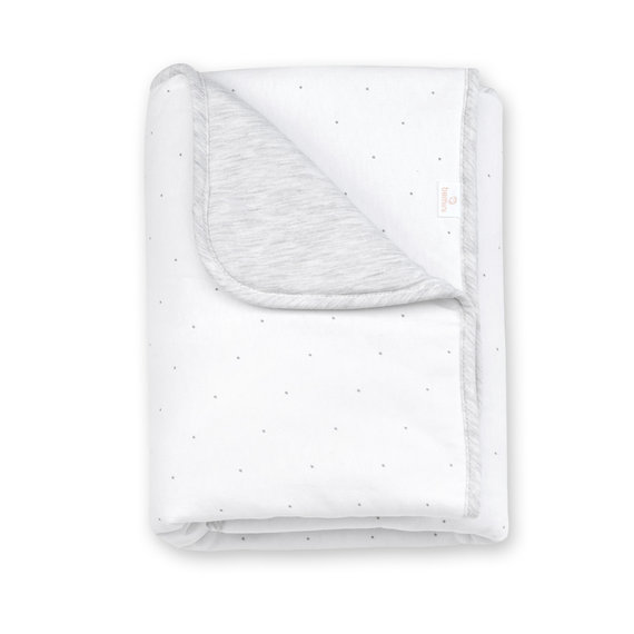 Kuscheldecke Pady jersey + jersey 75x100cm CHOUX Dots plum TOG 3