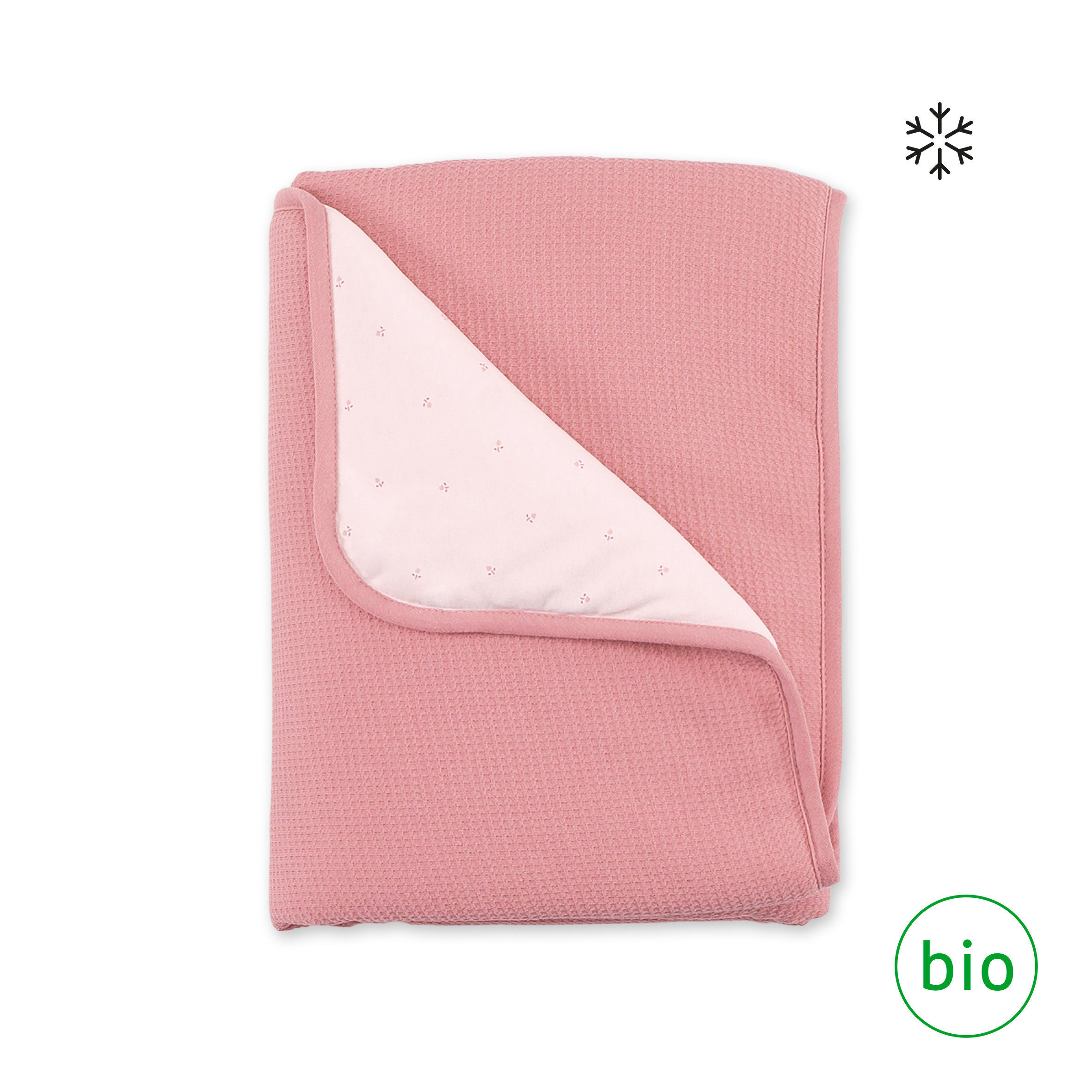 Blanket Pady waffle + jersey organic 75x100cm WAFLE Blossom tog 3