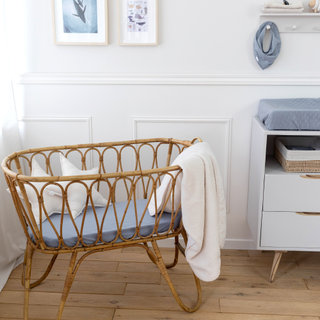 Hoeslaken wieg Jersey 40x90cm  Stone