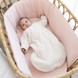 Hoeslaken wieg Jersey 50x90cm  Rosa