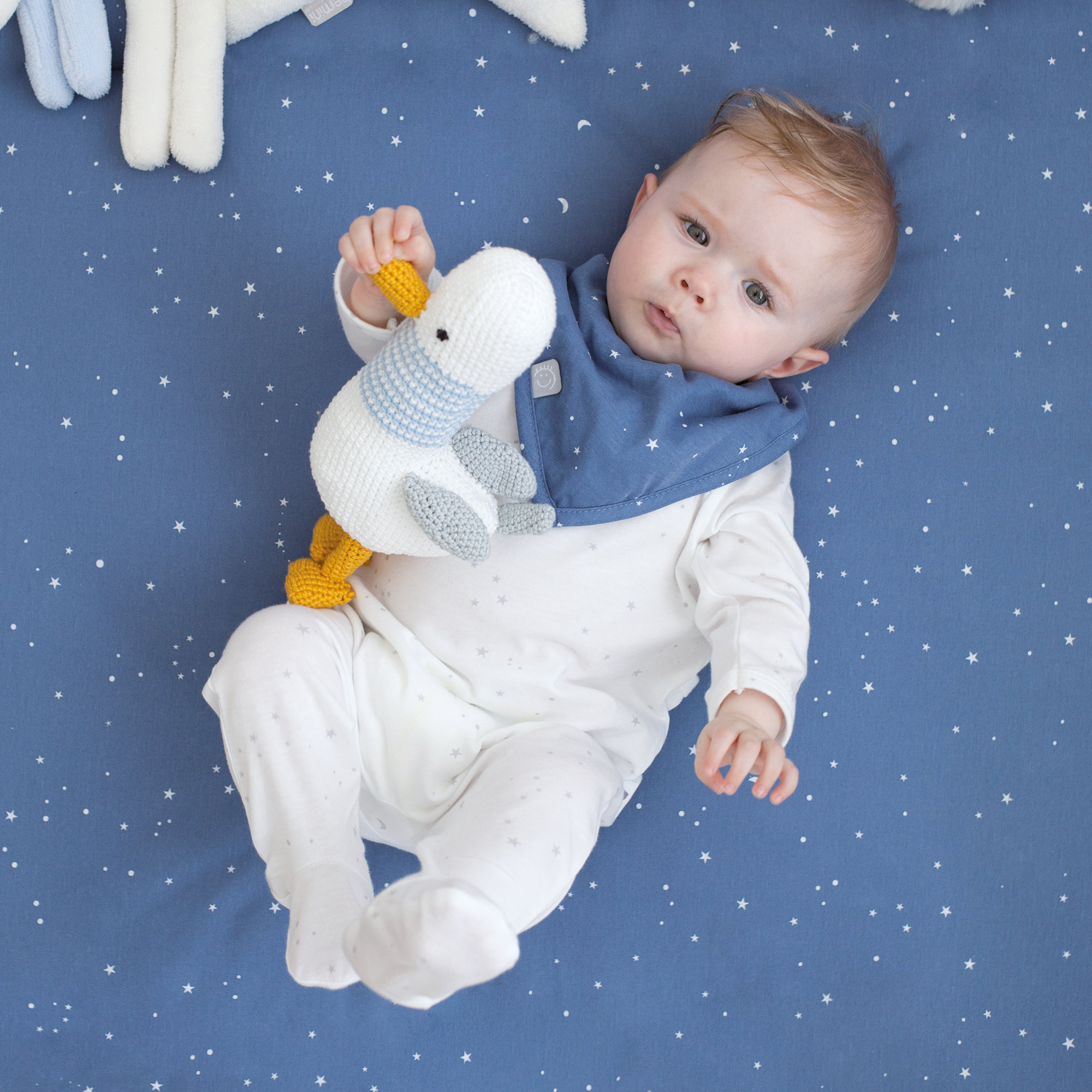 Crib sheet Soft jersey 40x90cm STARY Stars shadeOutlet