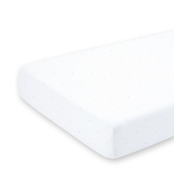 Bed sheet Jersey 60x120cm CHOUX Small dot print white