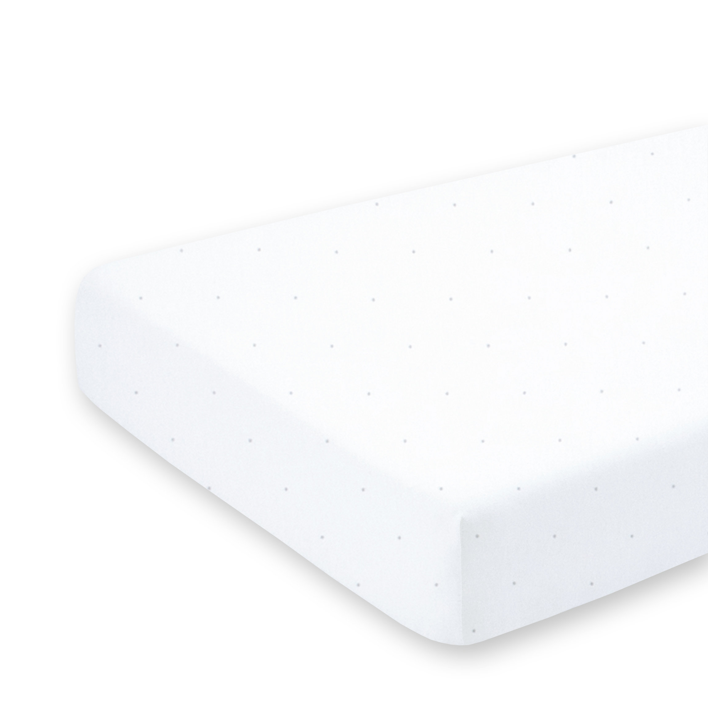 Bed sheet Jersey 60x120cm CHOUX Small dot print white
