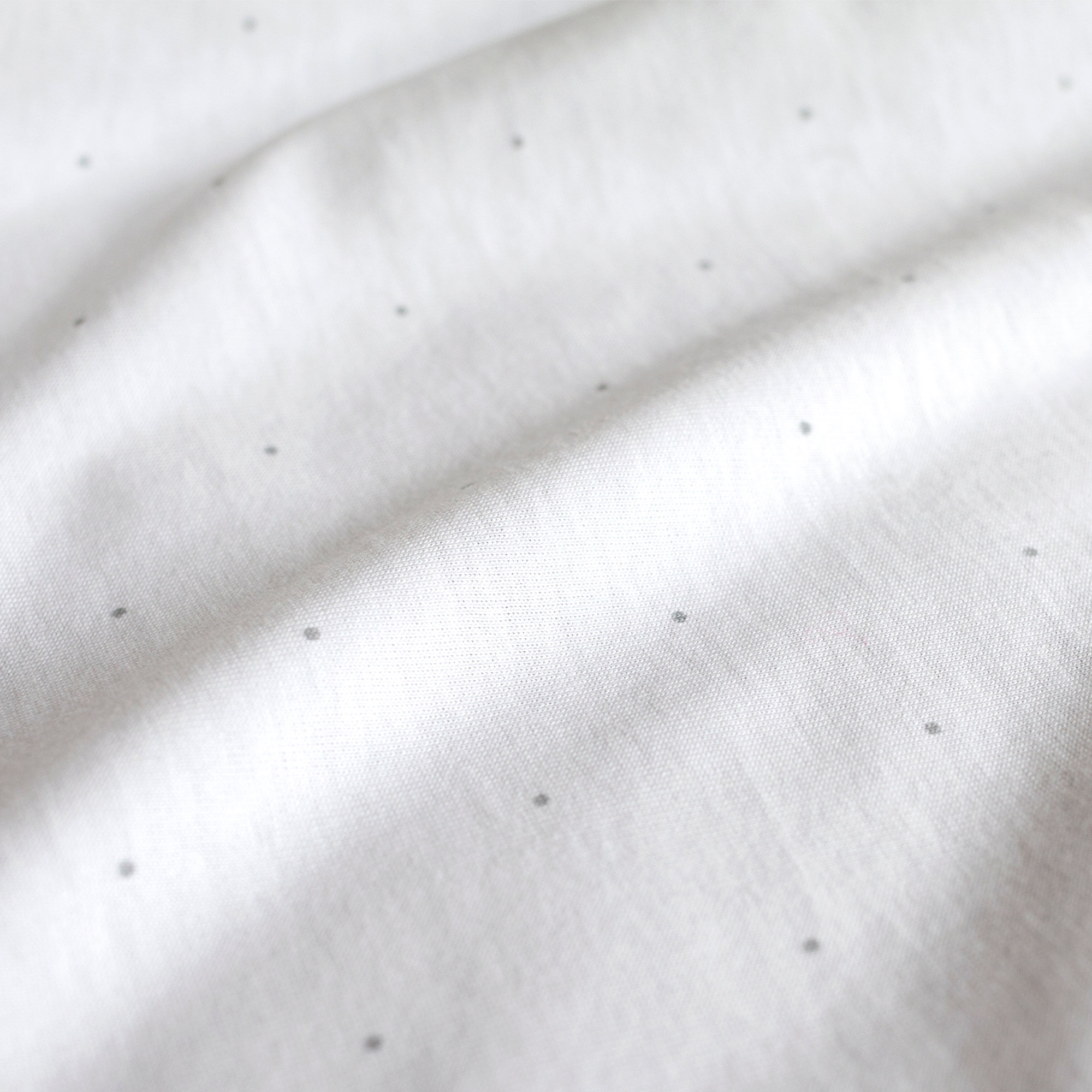 Drap housse lit Jersey 60x120cm CHOUX Small dot print white