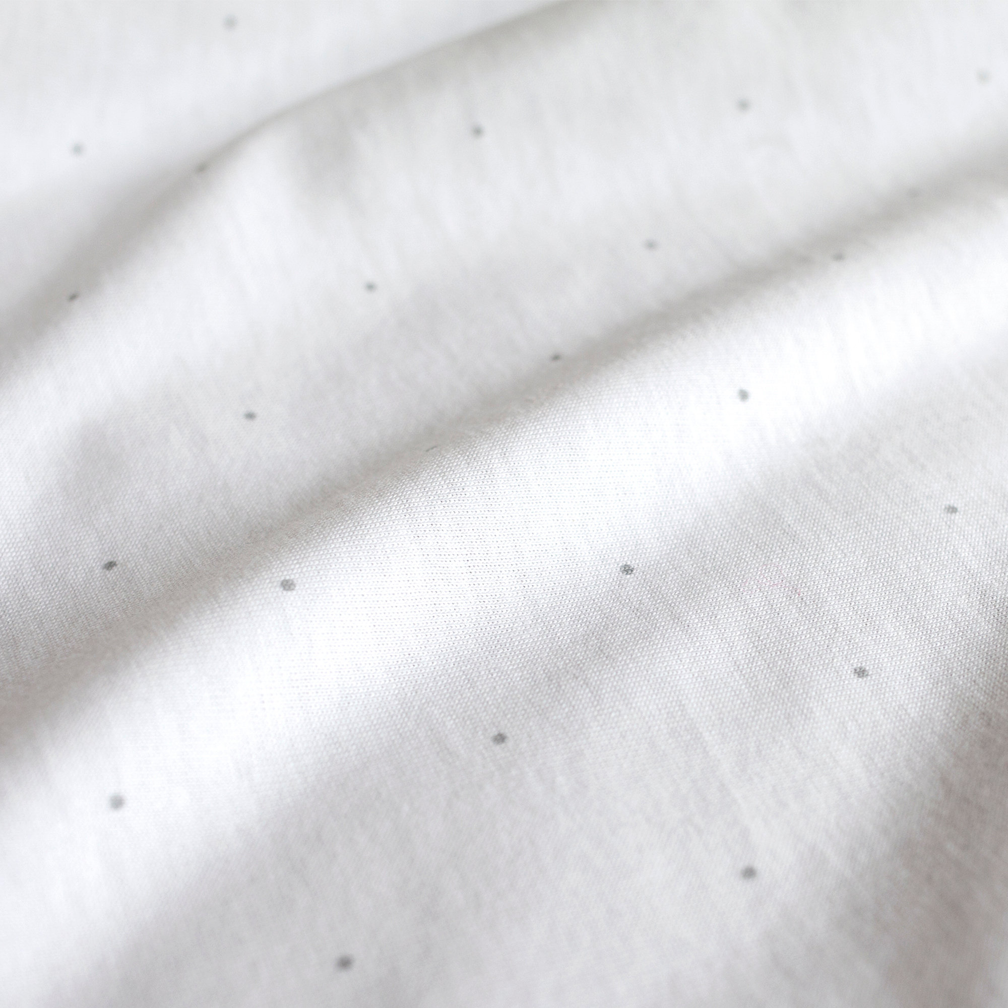 Drap housse lit Jersey 60x120cm CHOUX Small dot print white[BEDDING]