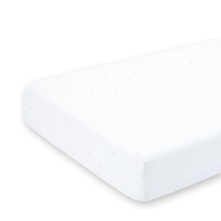 Sábana bajera cama Jersey suave 70x140cm CHOUX Dots white