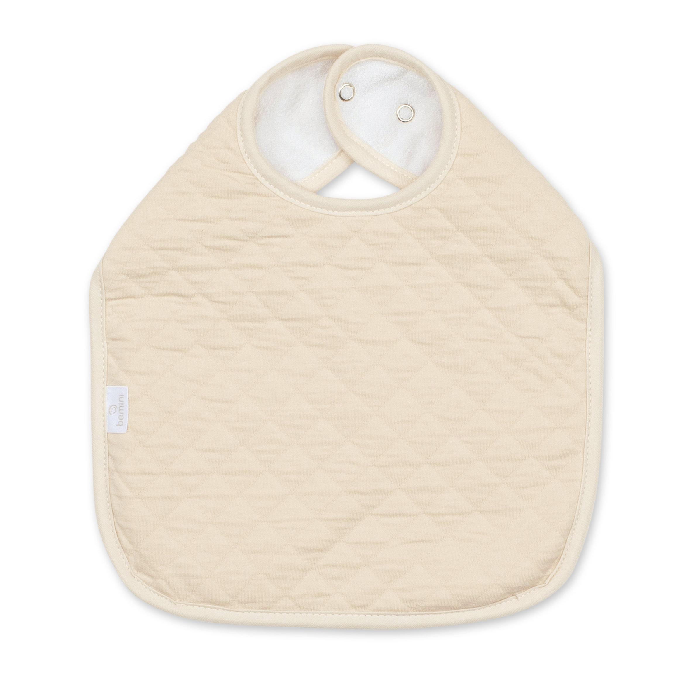 Babero waterproof Pady quilted jersey 37cm QUILT Cream