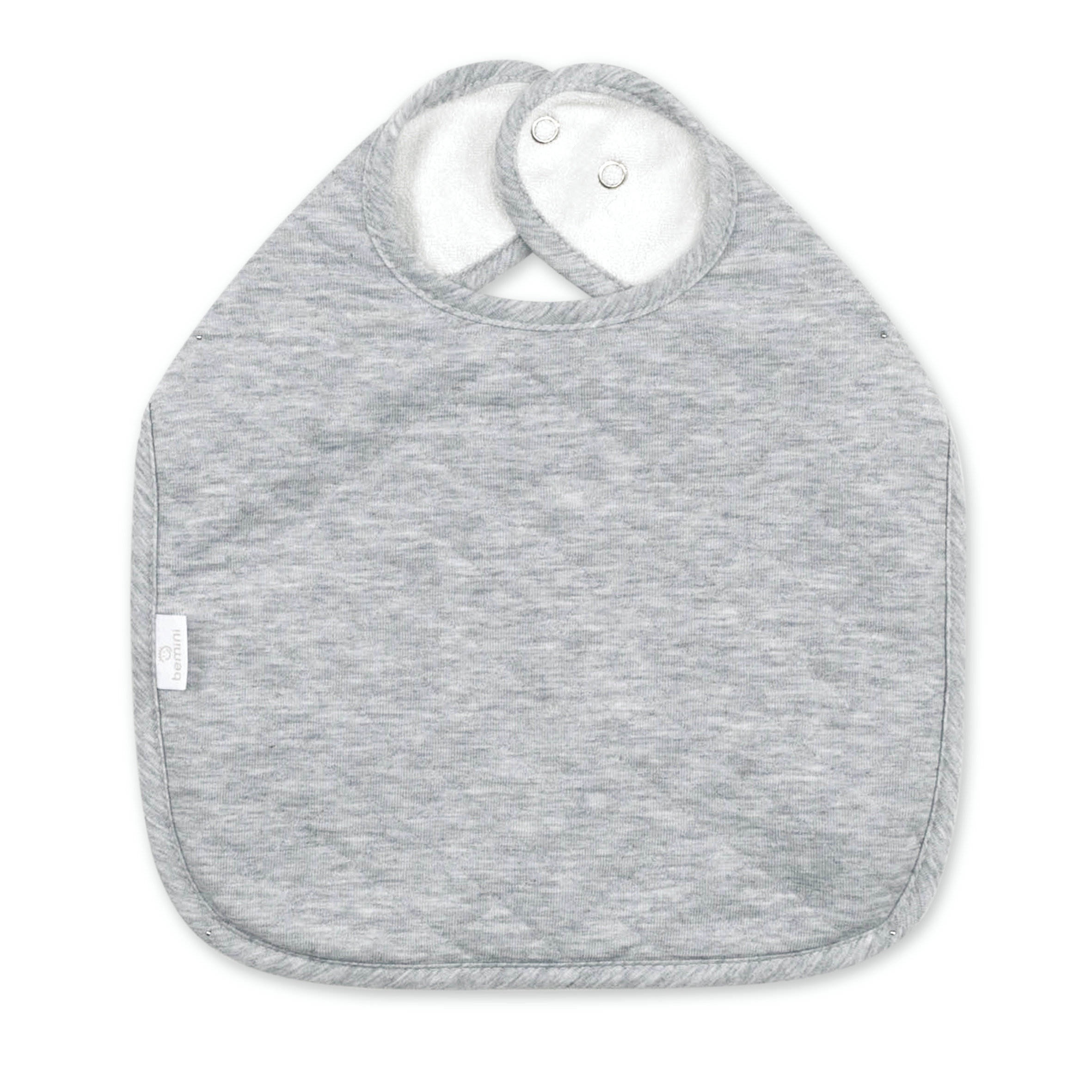 Lätzchen waterproof Pady quilted jersey 37cm QUILT Mix grey
