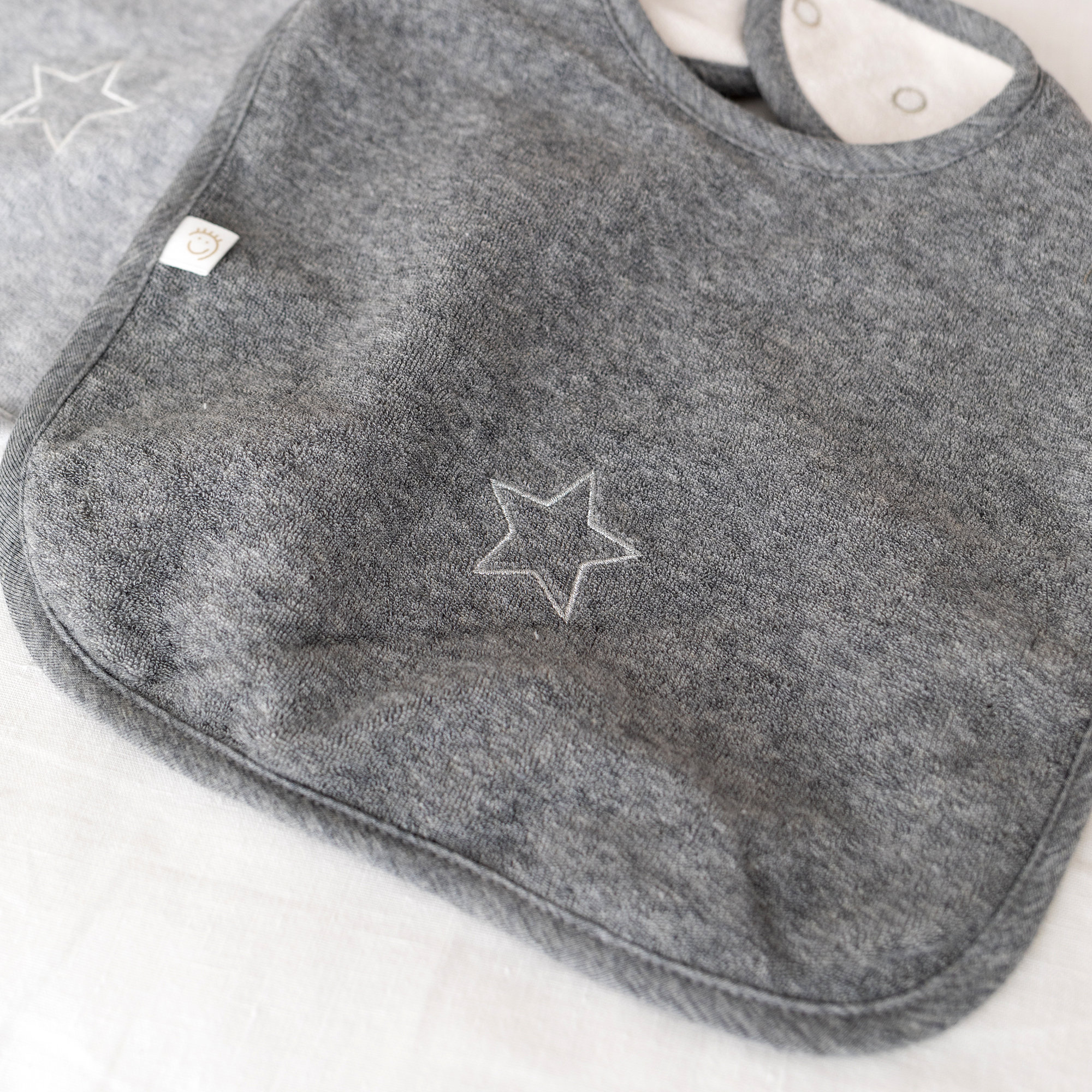 Bib waterproof Terry 37cm STARY Little stars print pingu