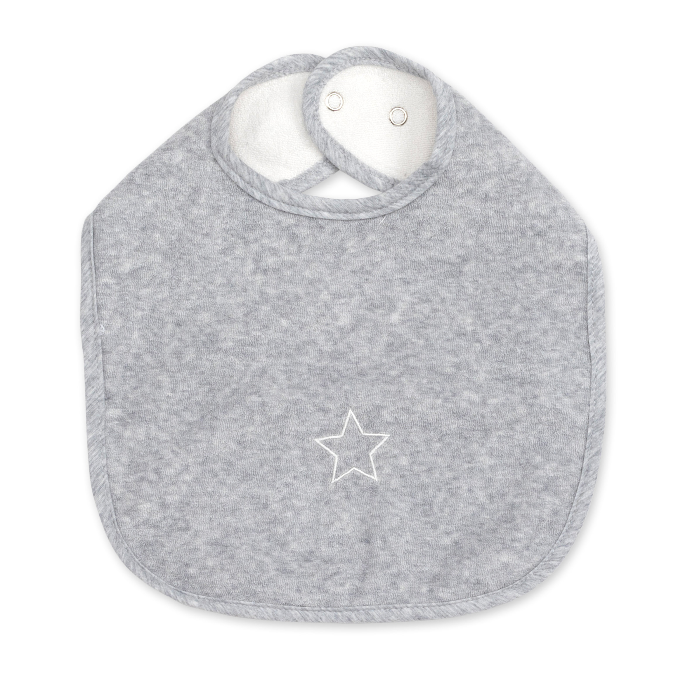 Bib waterproof Terry 37cm STARY Mix grey