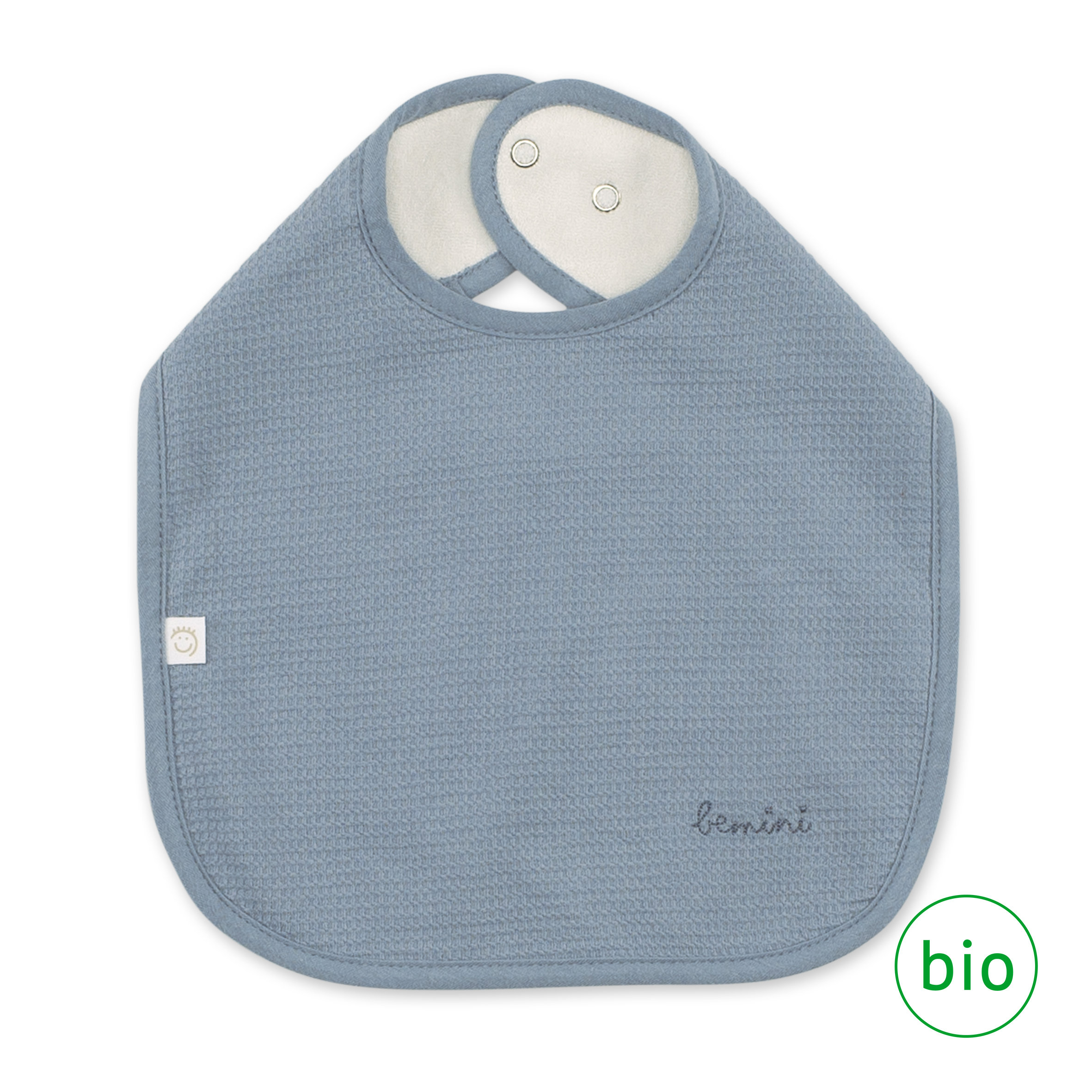 Bib waterproof Waffle organic 37cm WAFLE Stone