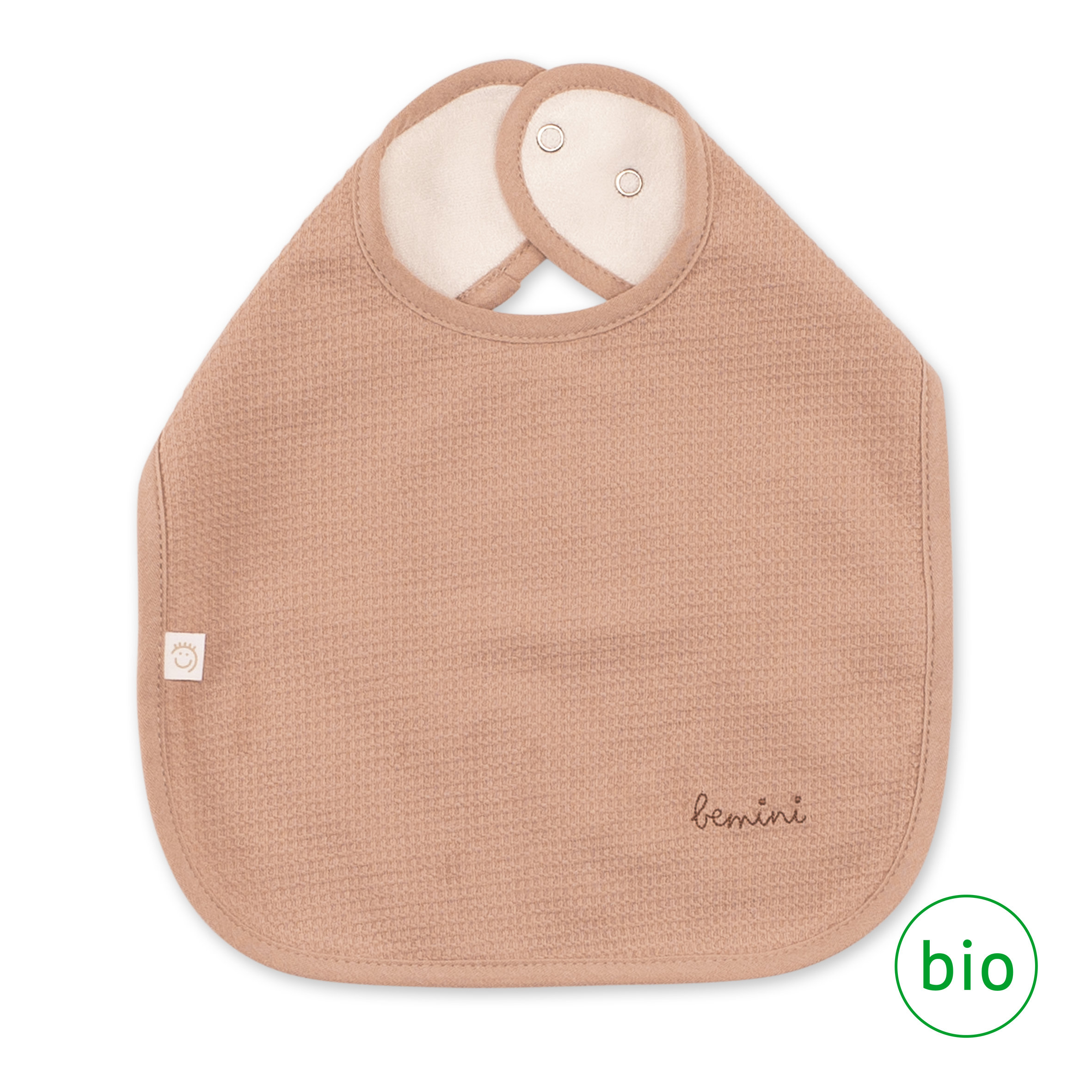Bib waterproof Waffle organic 37cm WAFLE Natural