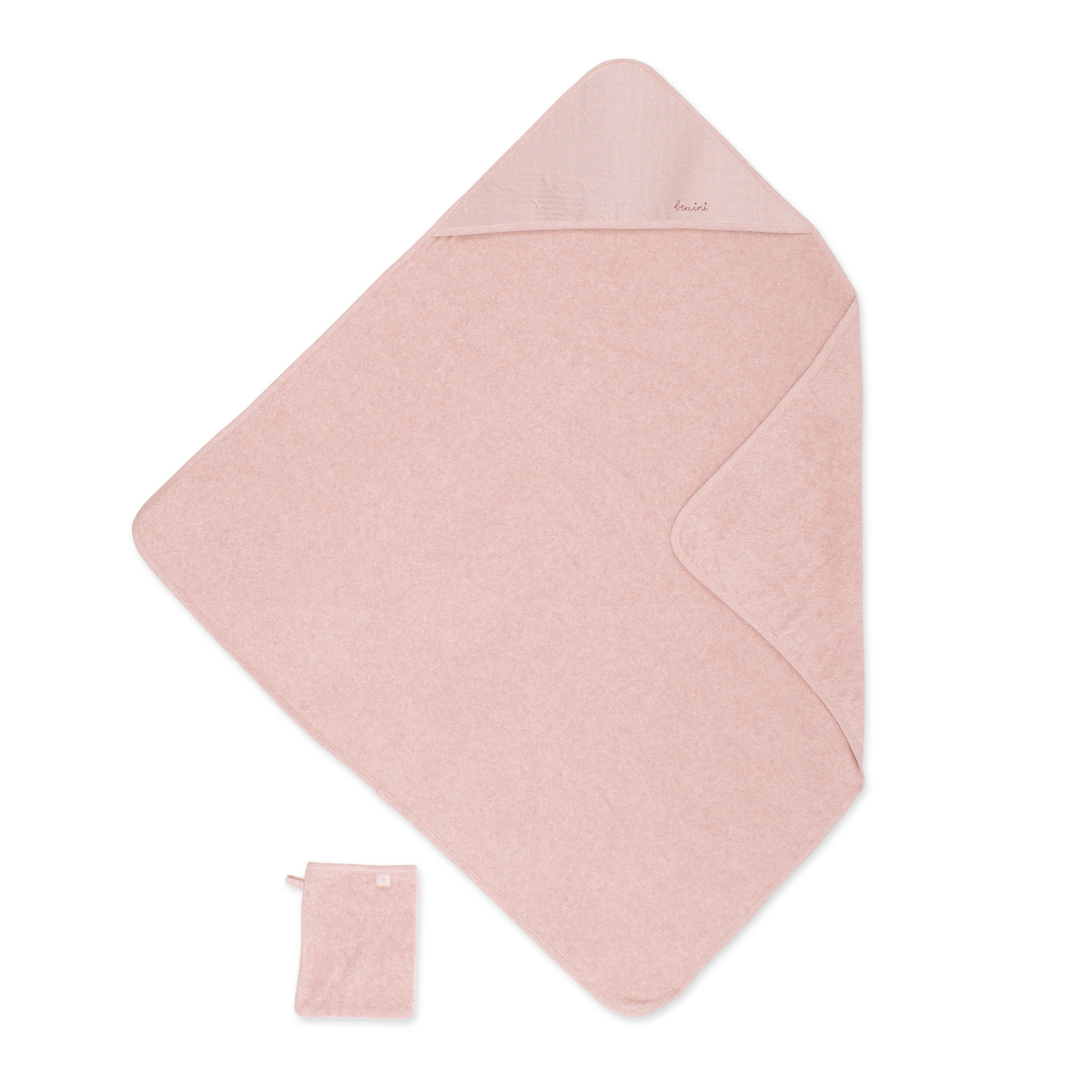 Kapuzenbadetuch Terry 90x90cm CADUM Blush