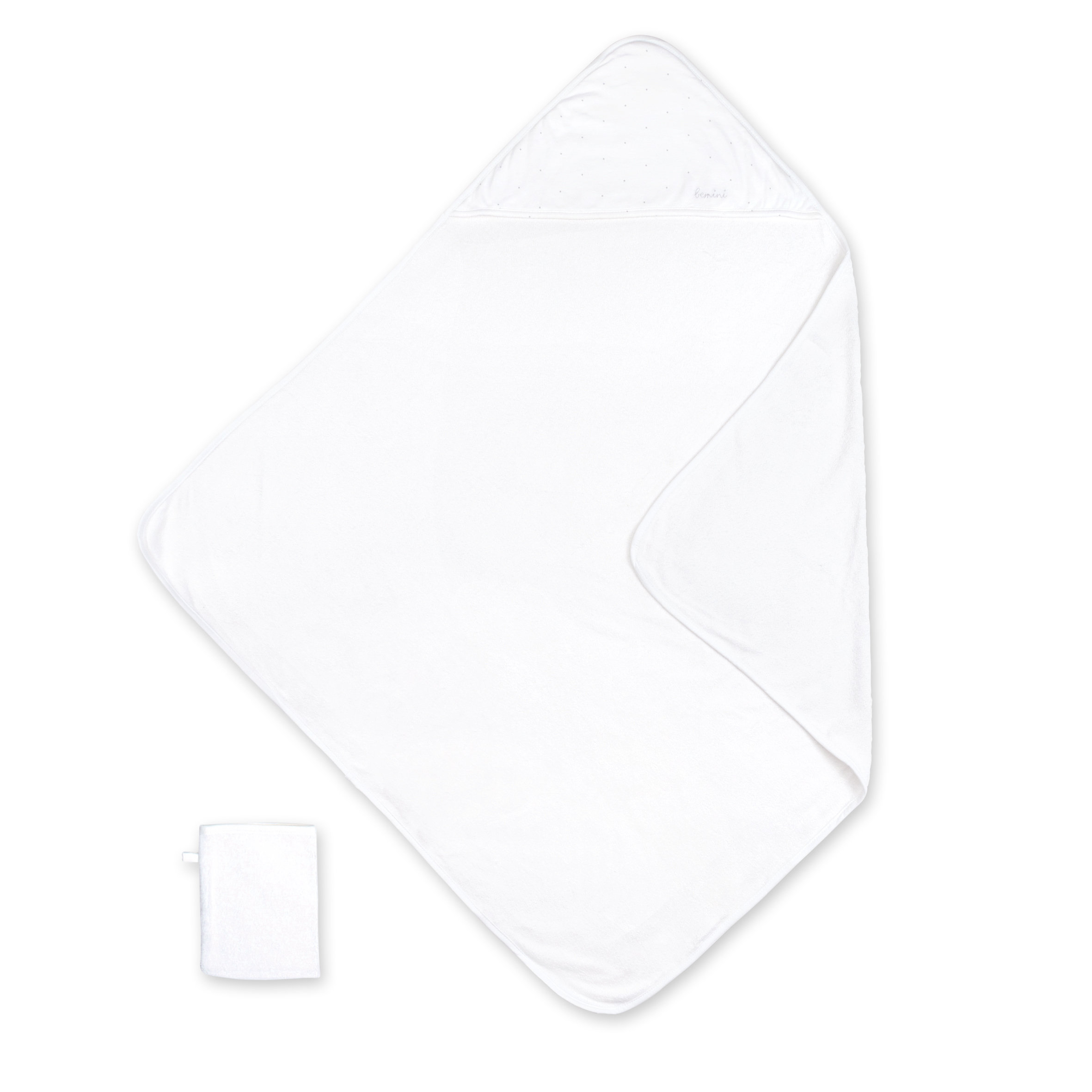 Capa de baño Terry 90x90cm CHOUX Small dot print white