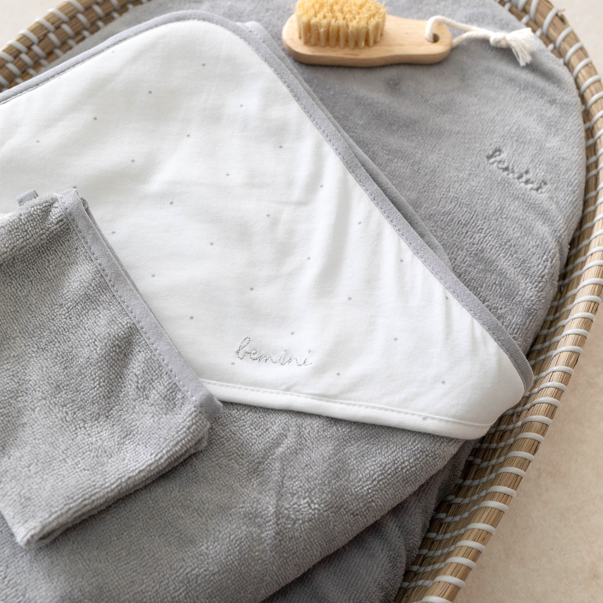 Capa de baño Bamboo 90x90cm CHOUX Stars grizouOutlet