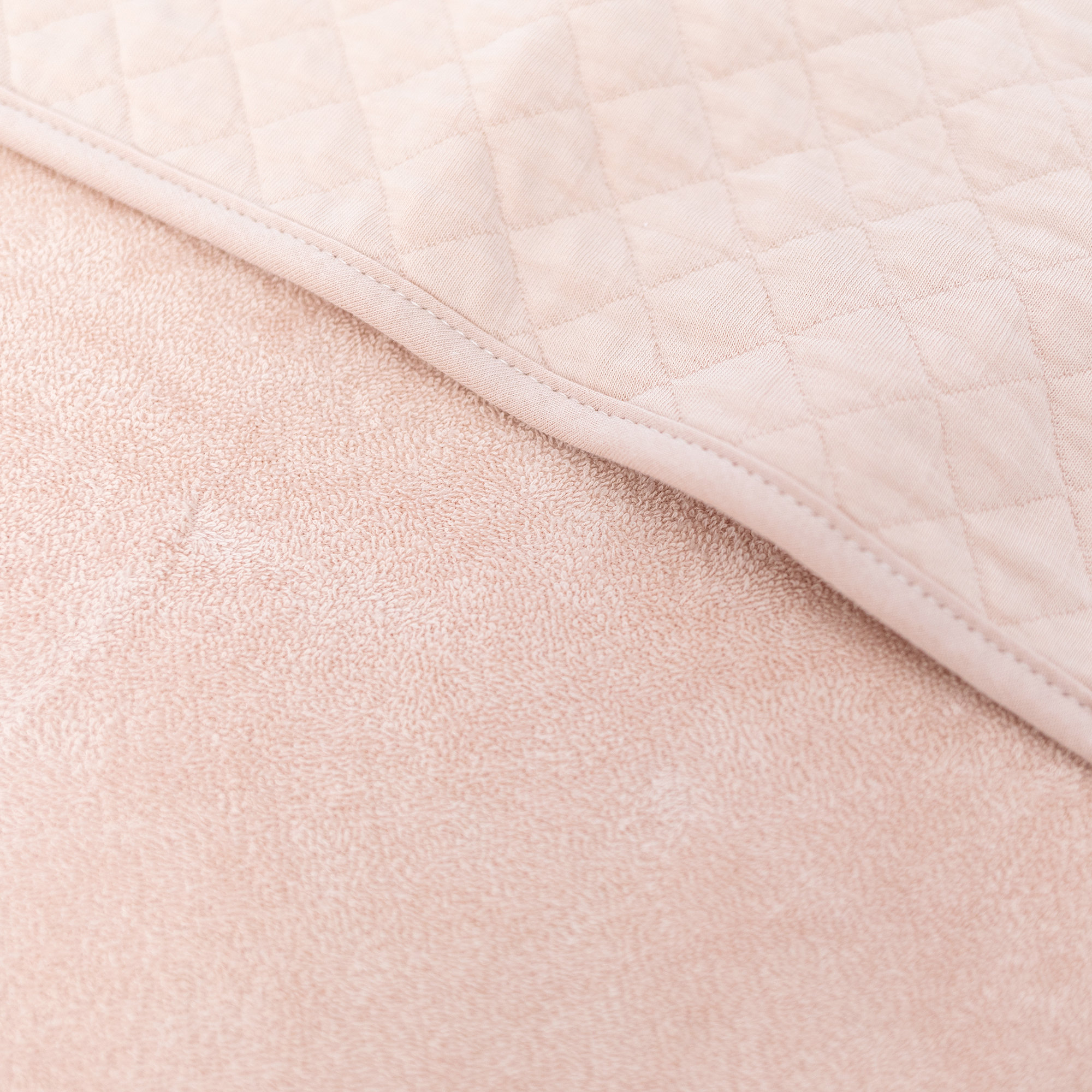 Kapuzenbadetuch Terry 90x90cm QUILT Blush