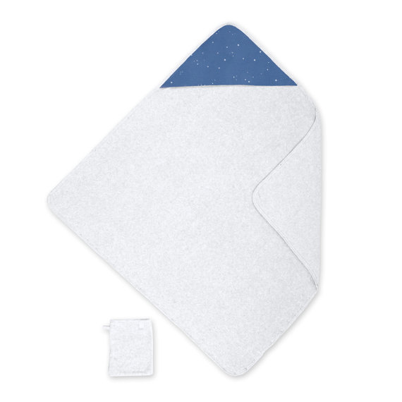 Bath cape Terry 90x90cm STARB Mix light grey