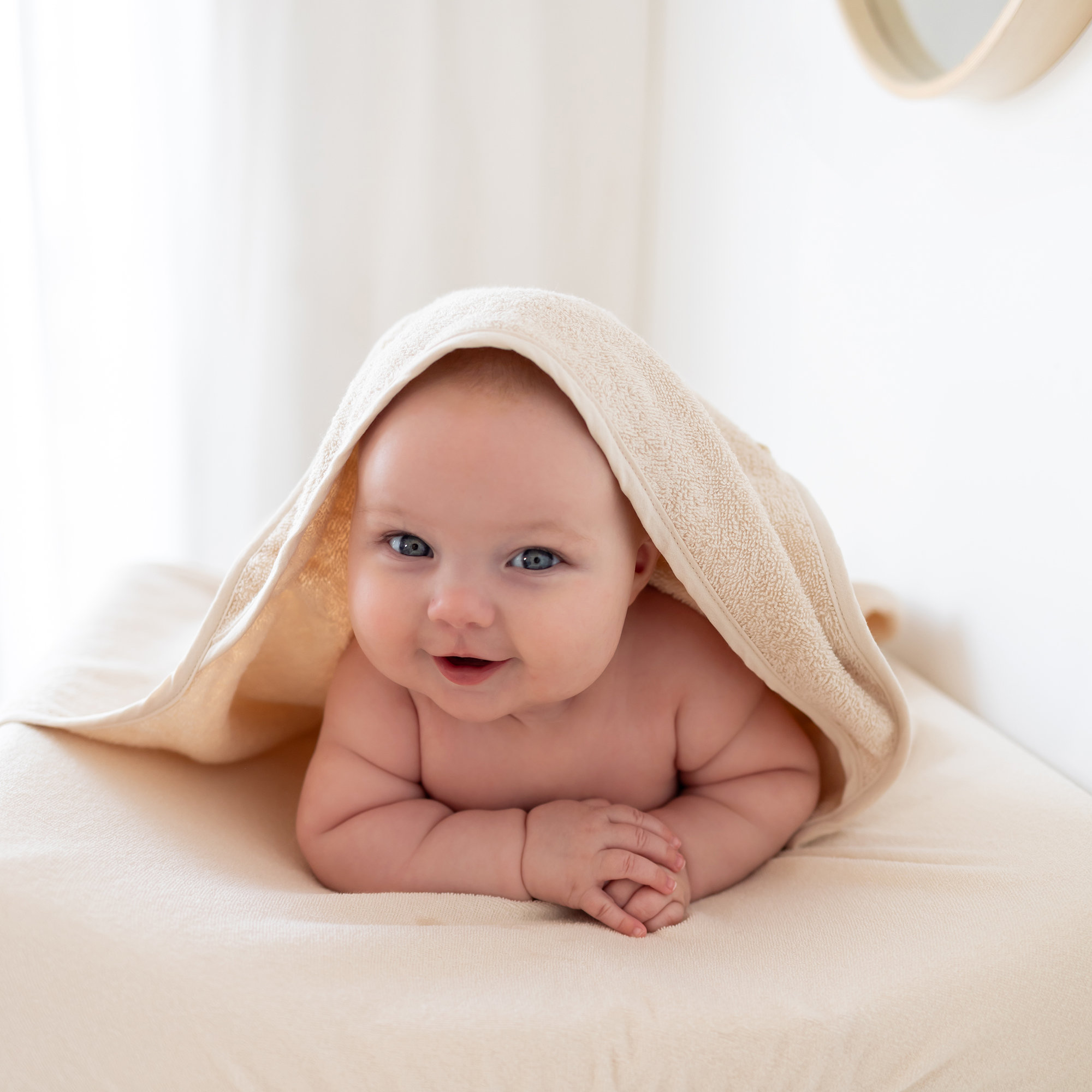 Bath cape Comfort terry 75x75cm  Cream[CARE]