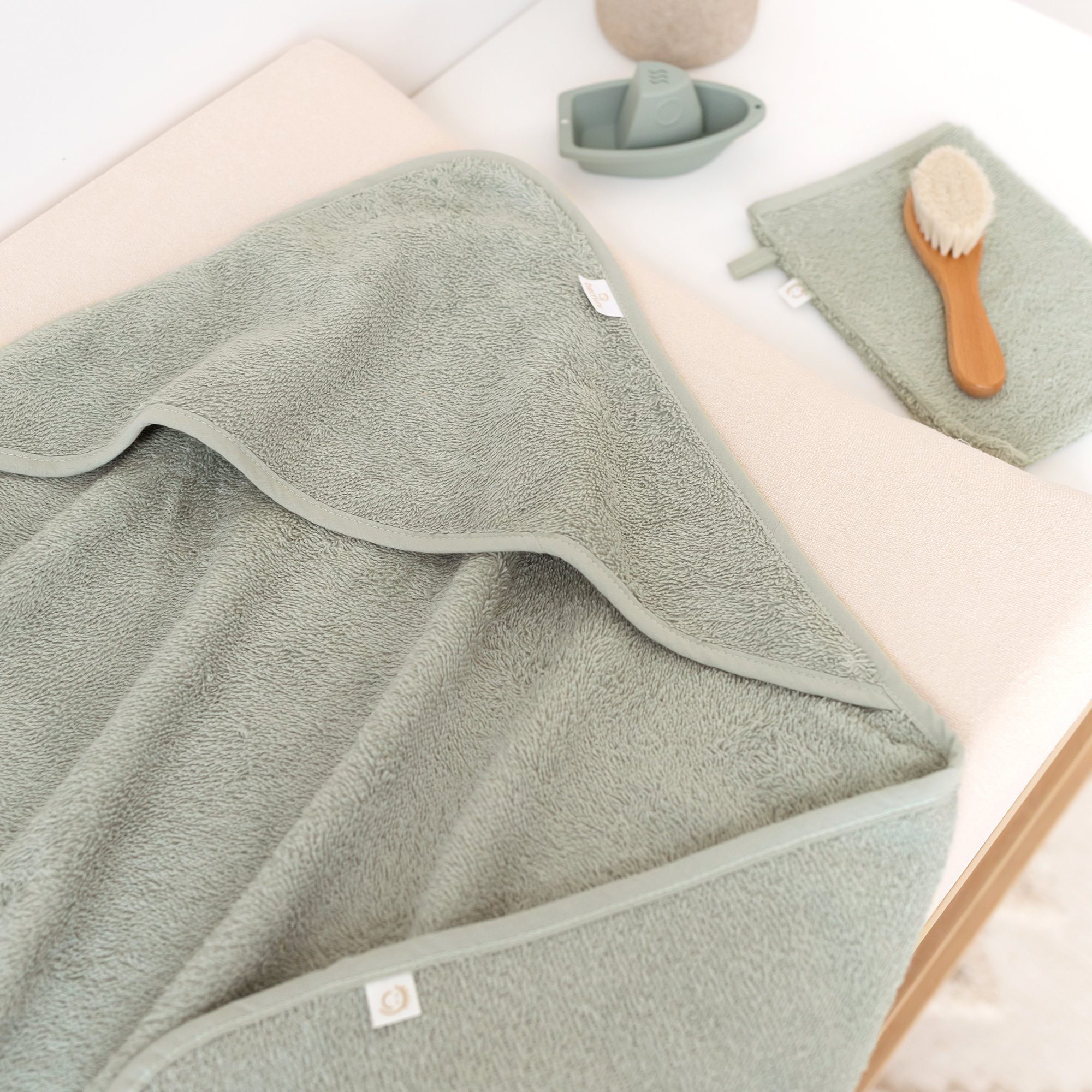 Bath cape Comfort terry 90x90cm  Kaki[CARE]