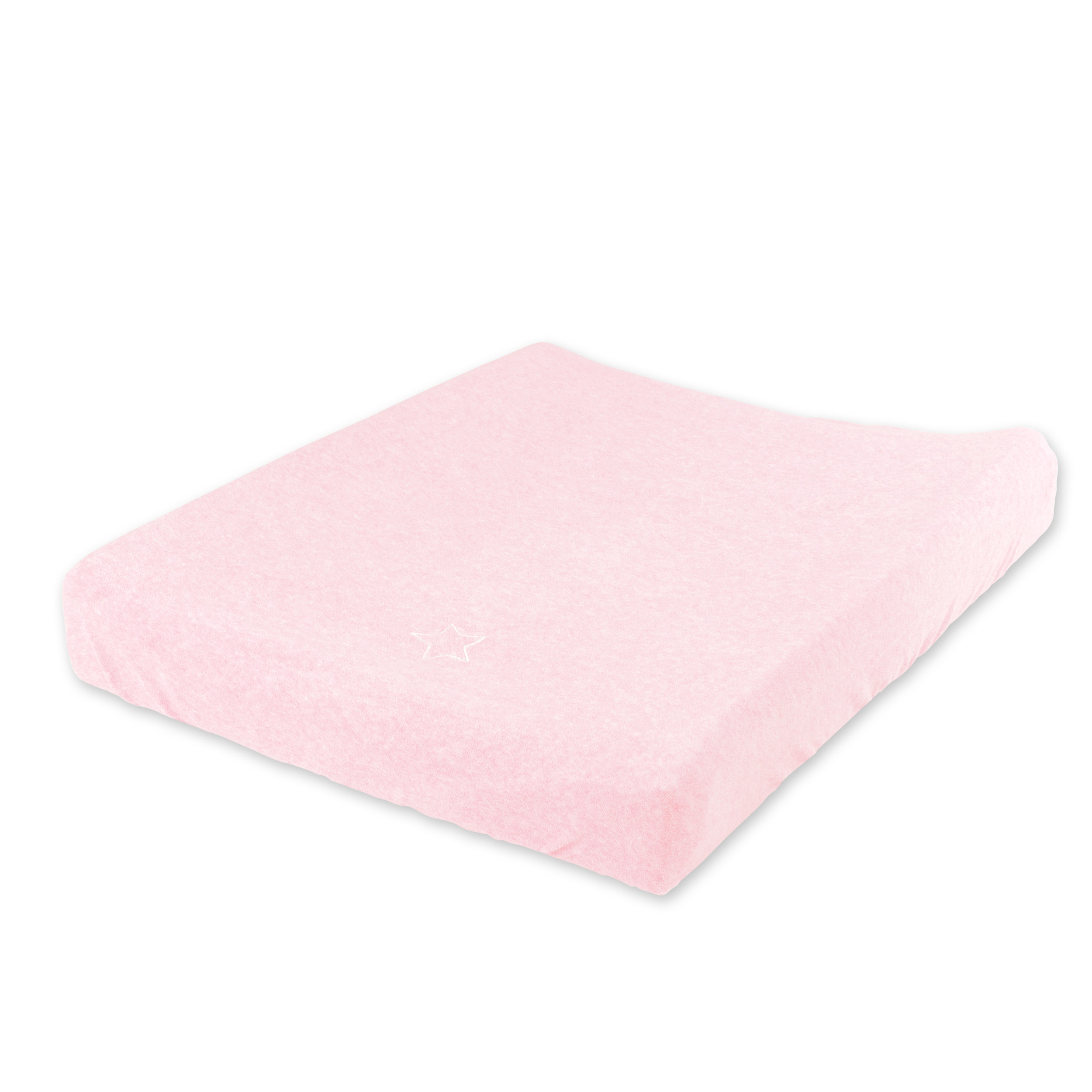 Changing mat cover Terry bouclette 50x75cm BEMINI Light pink marled