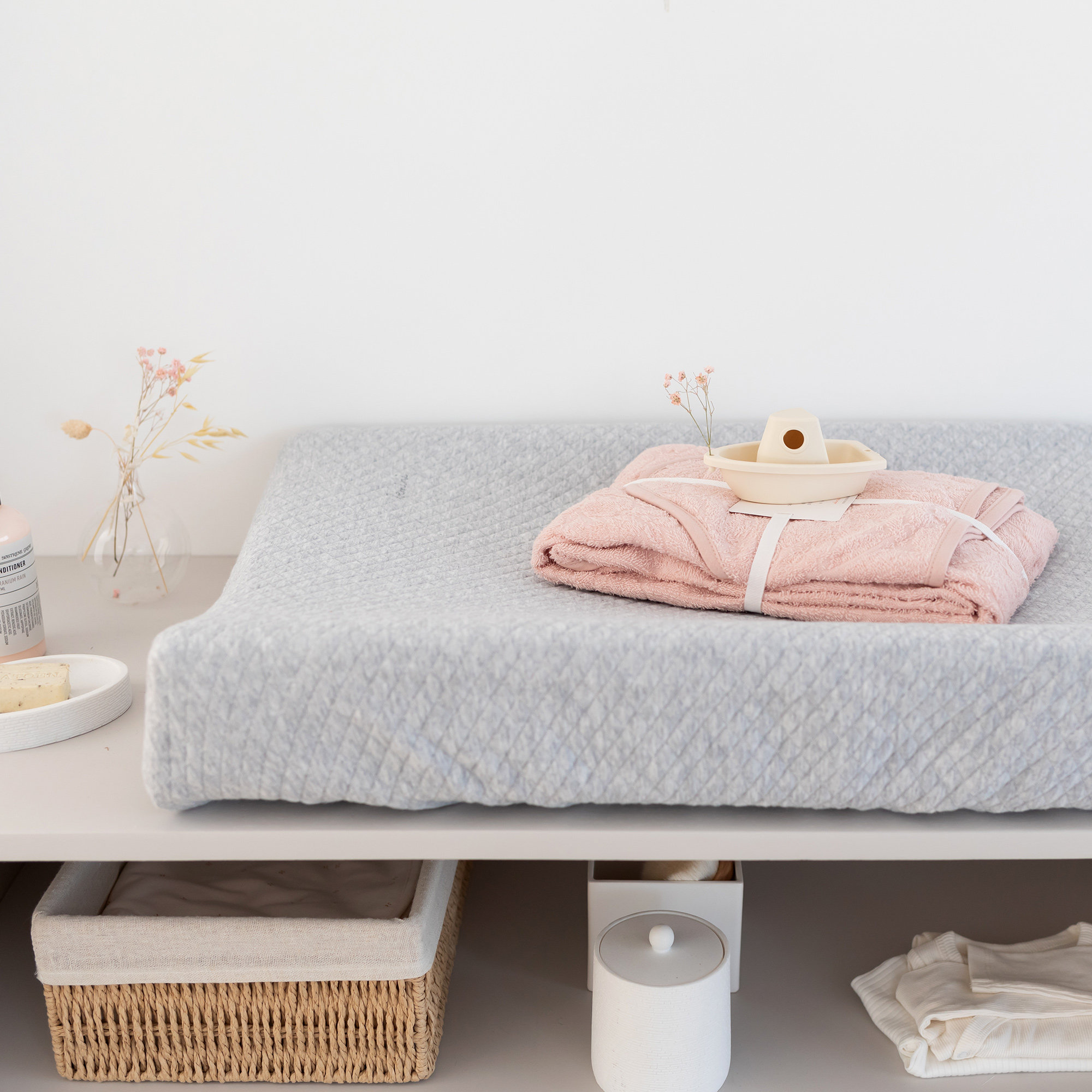 Changing mat cover Quilted softness 50x75cm BEMINI Grey mixOutlet