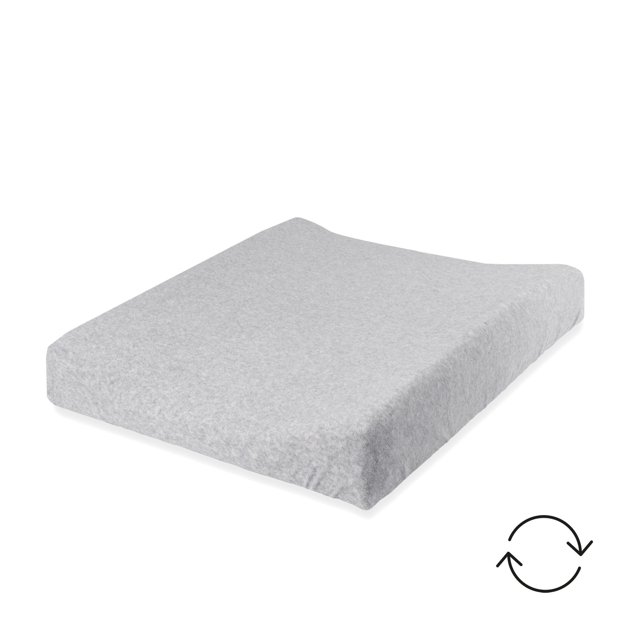 Changing mat cover Jersey + terry reversible 50x75cm STARY Stars ecru