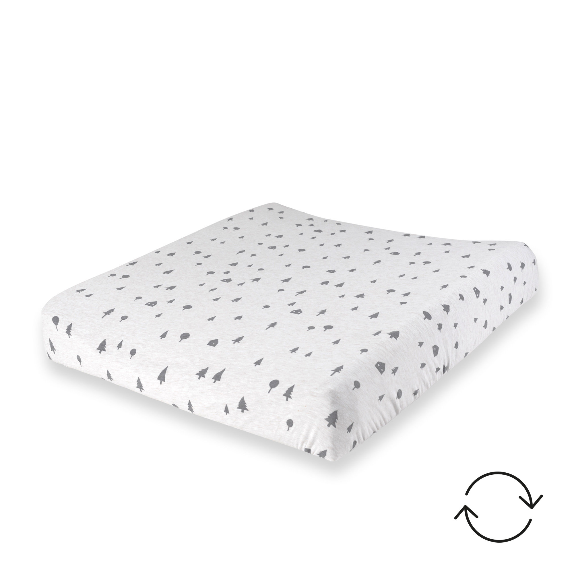 Housse coussin Jersey + terry reversible 50x75cm SVENN Motif scandinave