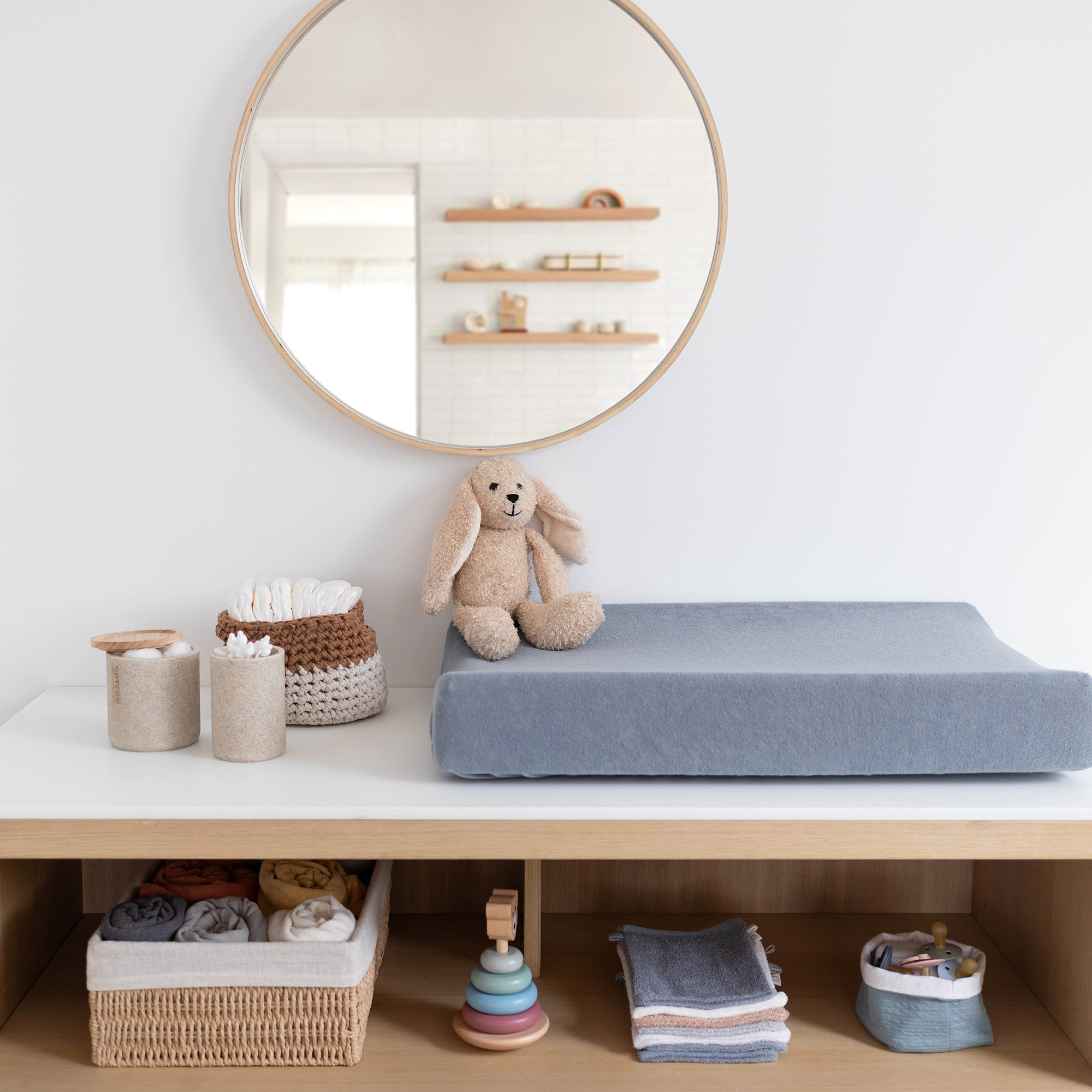 Funda cambiador Rizo bouclé 50x75cm BEMINI Stone[CARE]