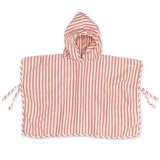 Poncho Gaze de coton 9-36m BEACH Carmin