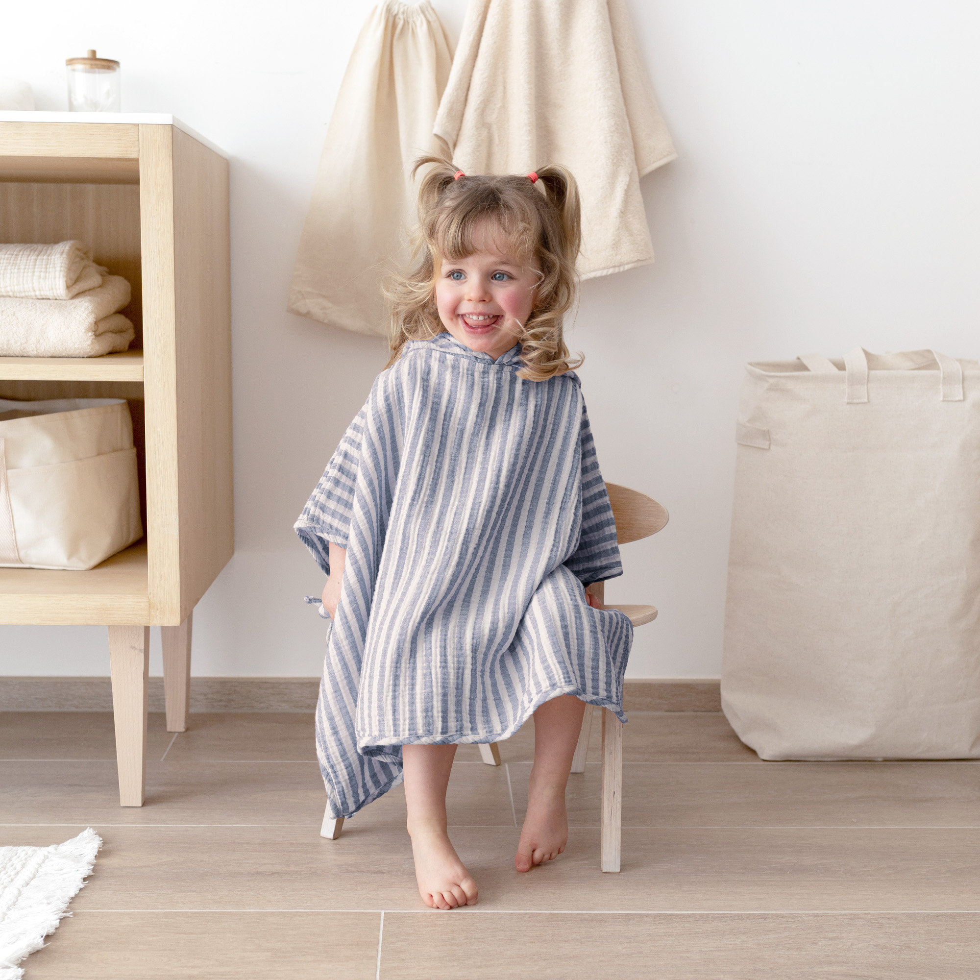 Poncho Cotton gauze 9-36m BEACH Wonder[CARE]