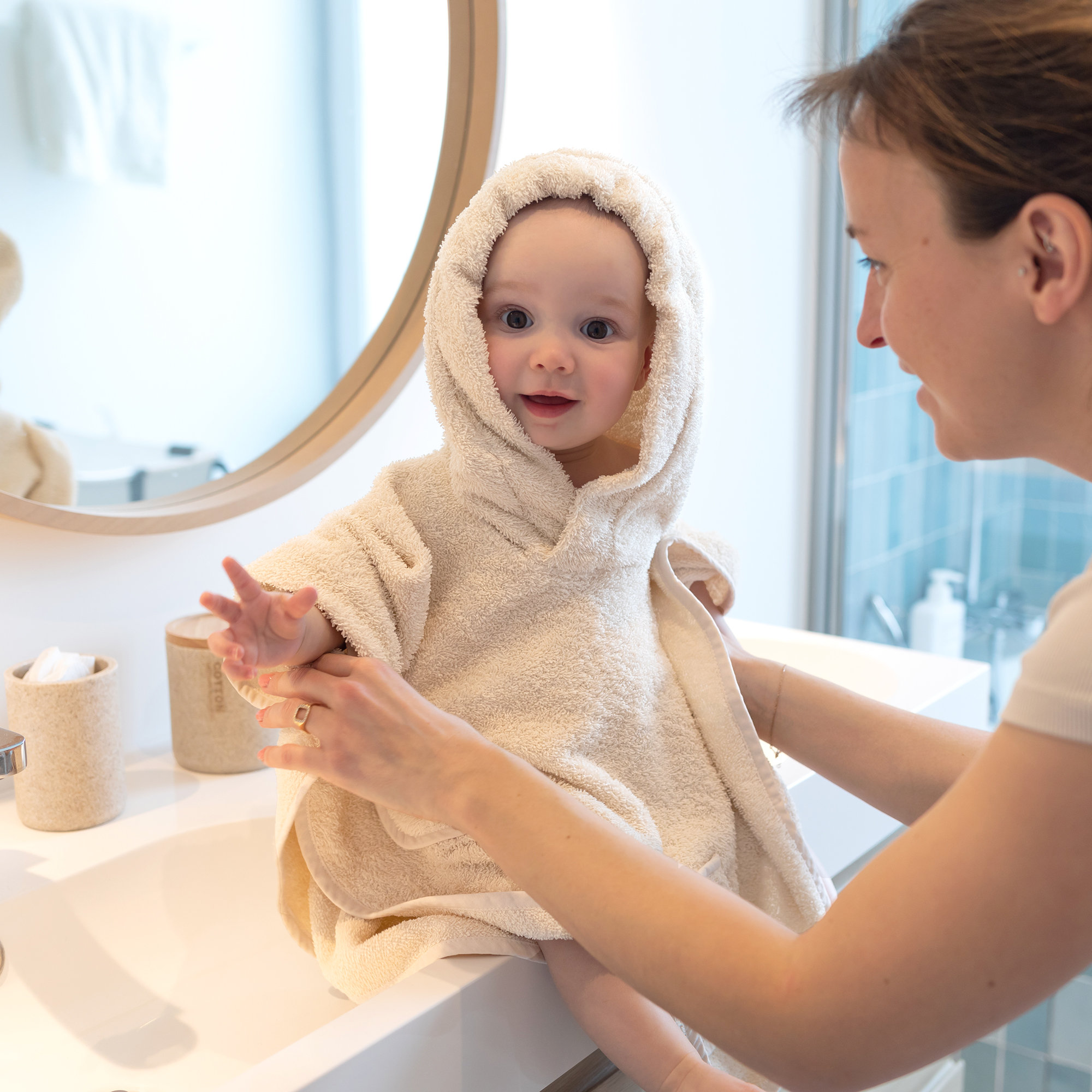 Poncho Éponge douce 9-36m BEMINI Cream[CARE]
