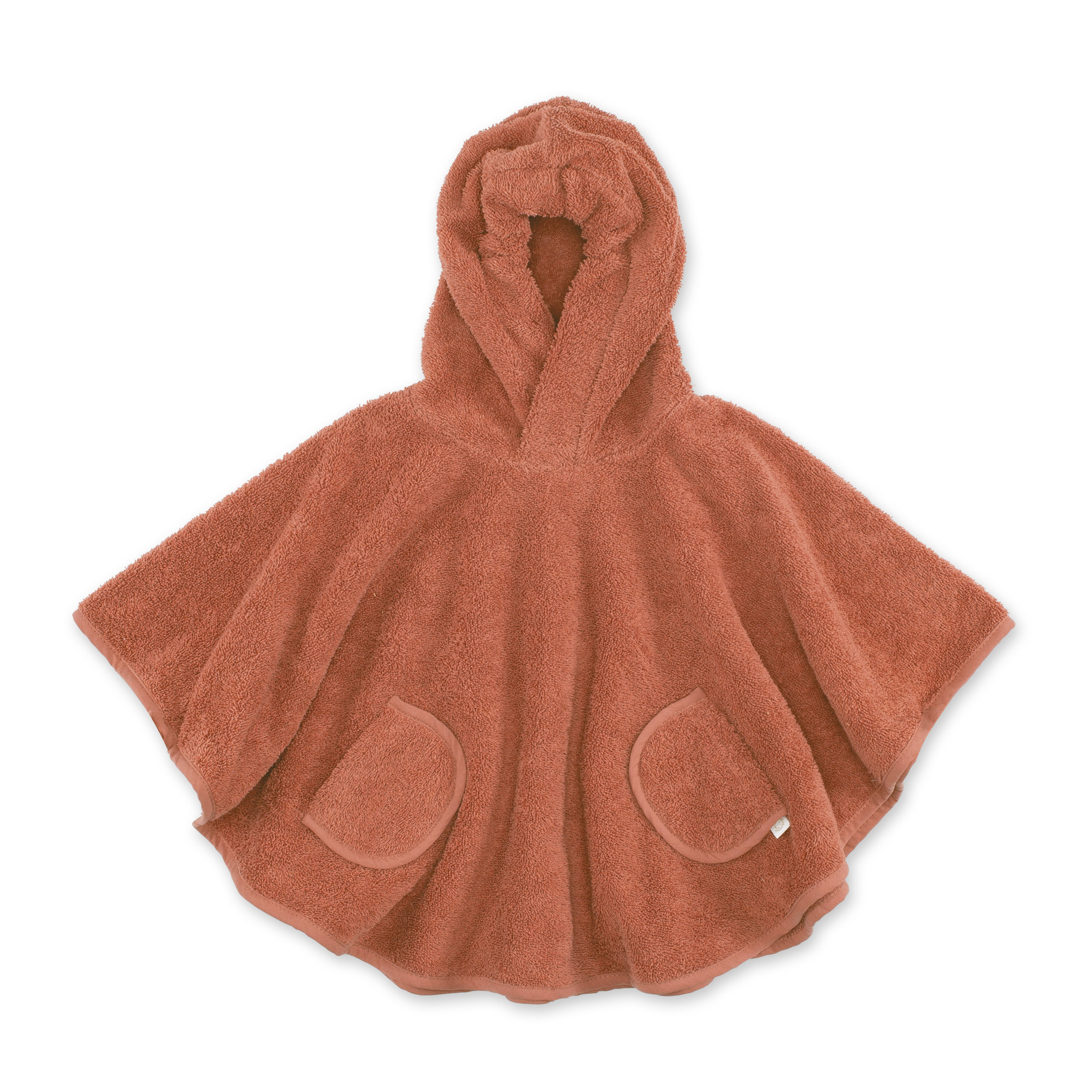 Poncho Weicher Frottee 9-36m BEMINI Brick