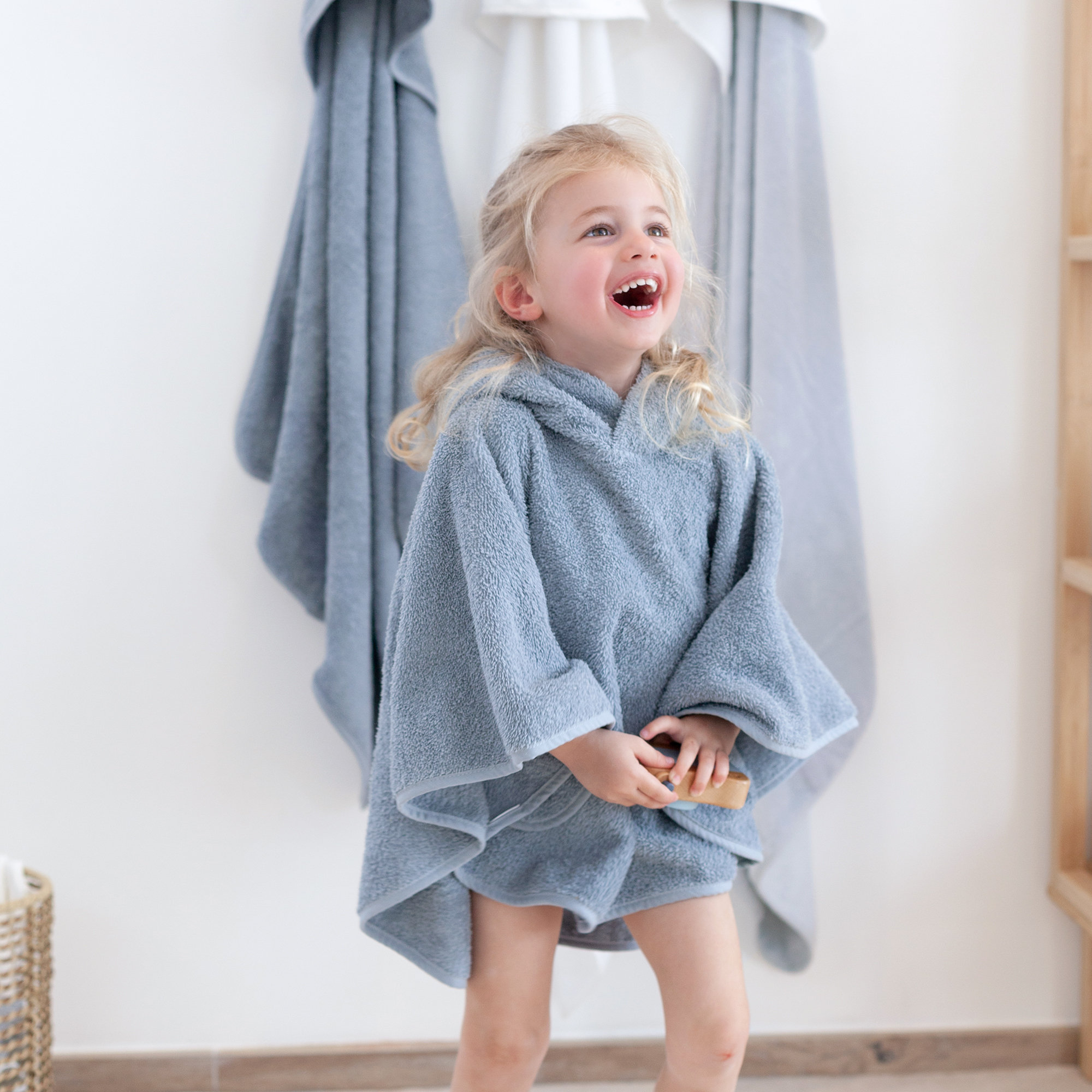 Poncho Éponge douce 9-36m BEMINI Stone[CARE]