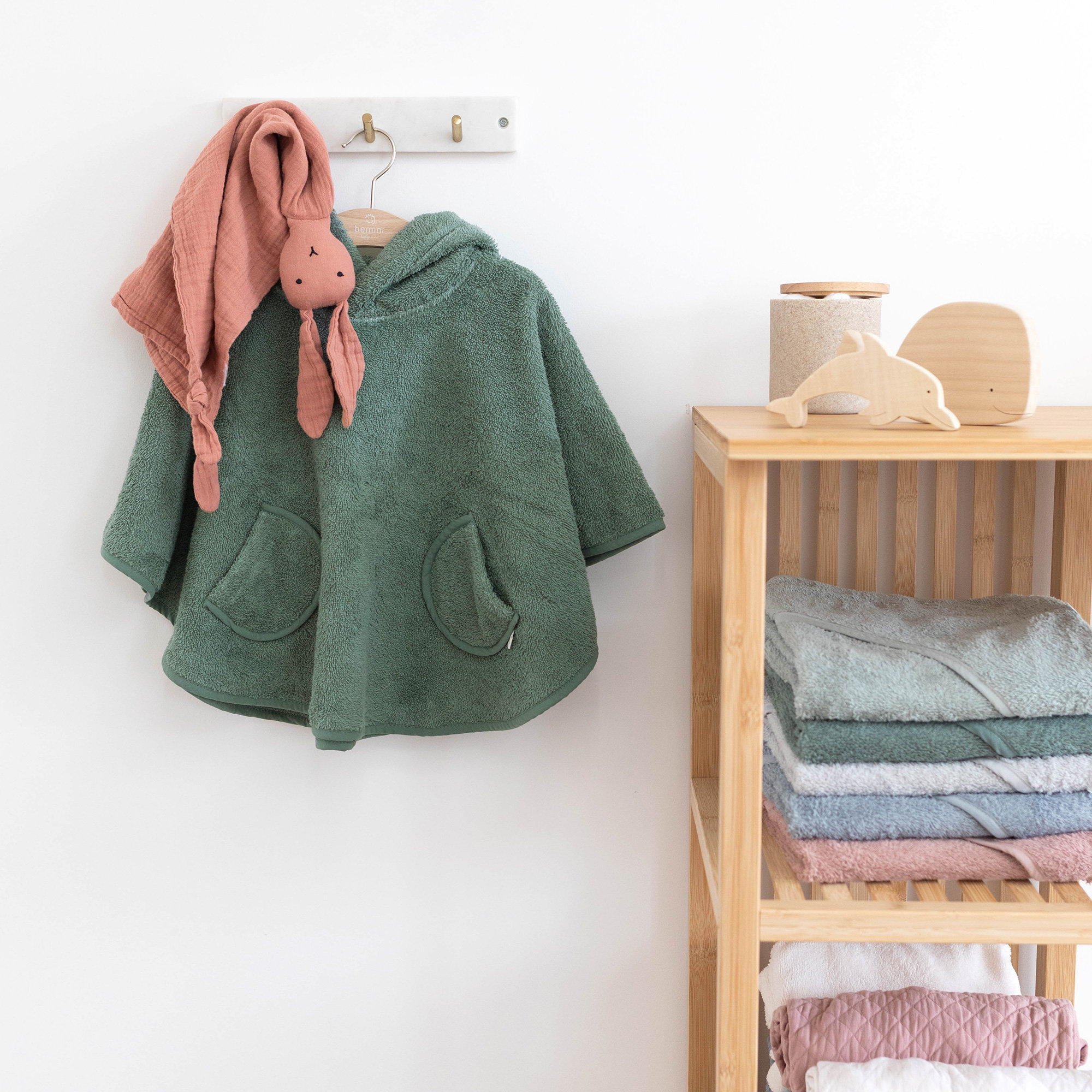 Poncho Rizo suave 9-36m BEMINI Green[CARE]