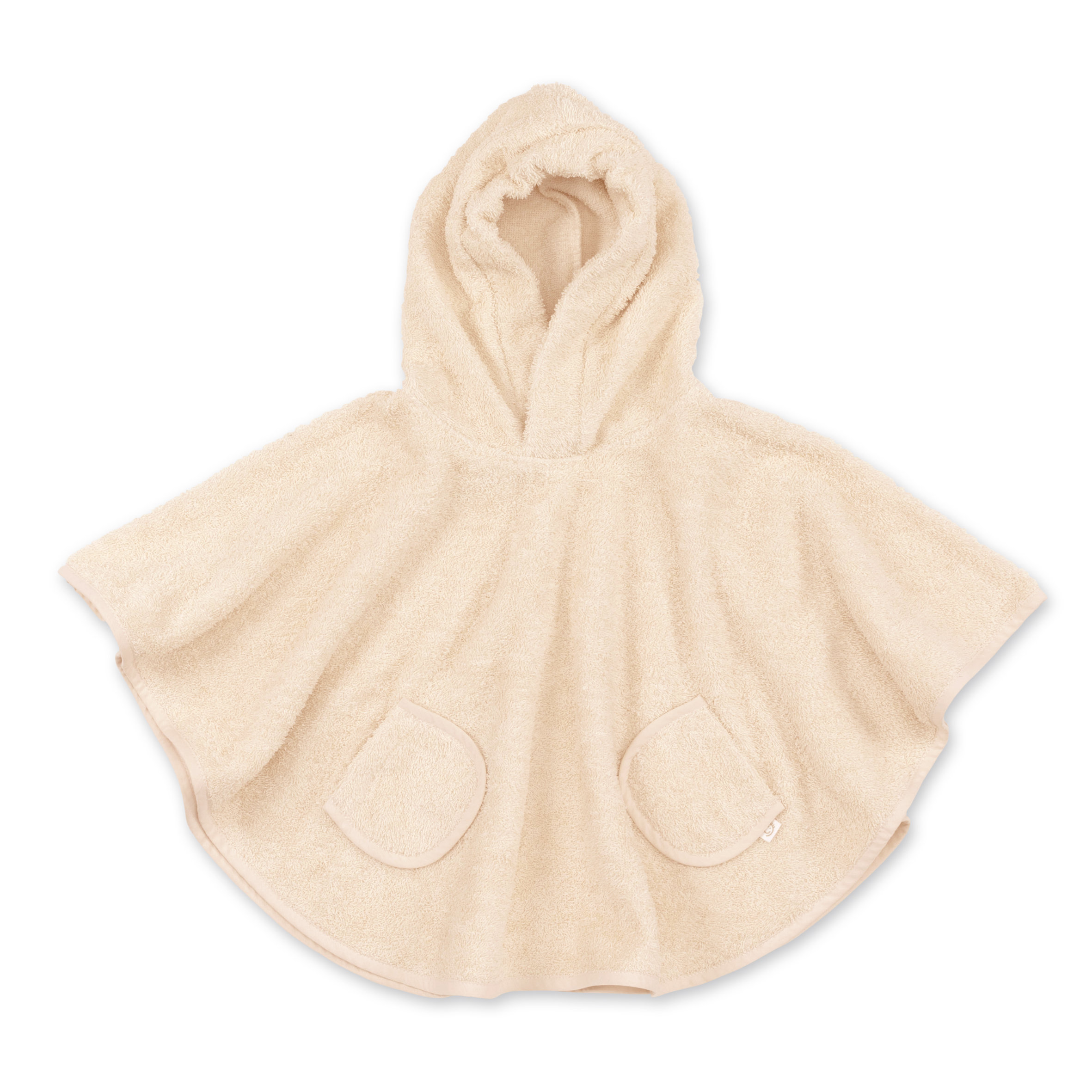 Poncho Weicher Frottee 9-36m  Cream