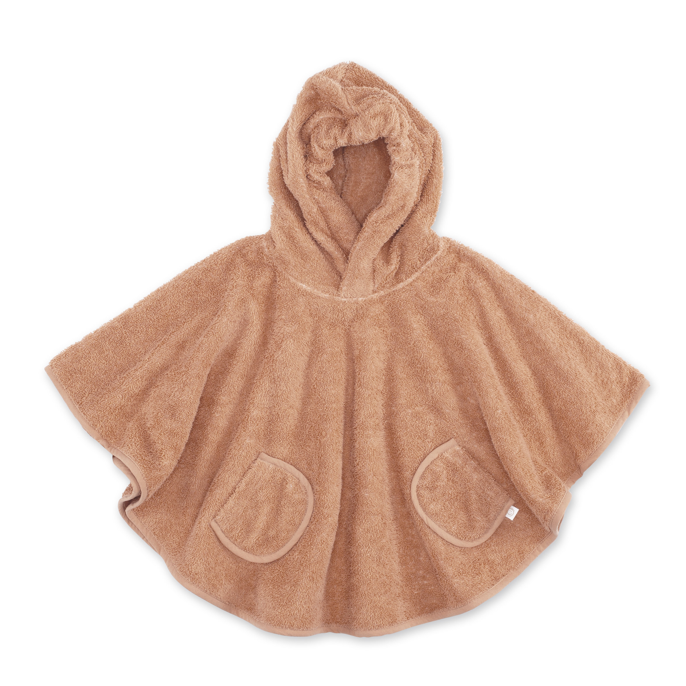 Poncho Weicher Frottee 9-36m  Natural