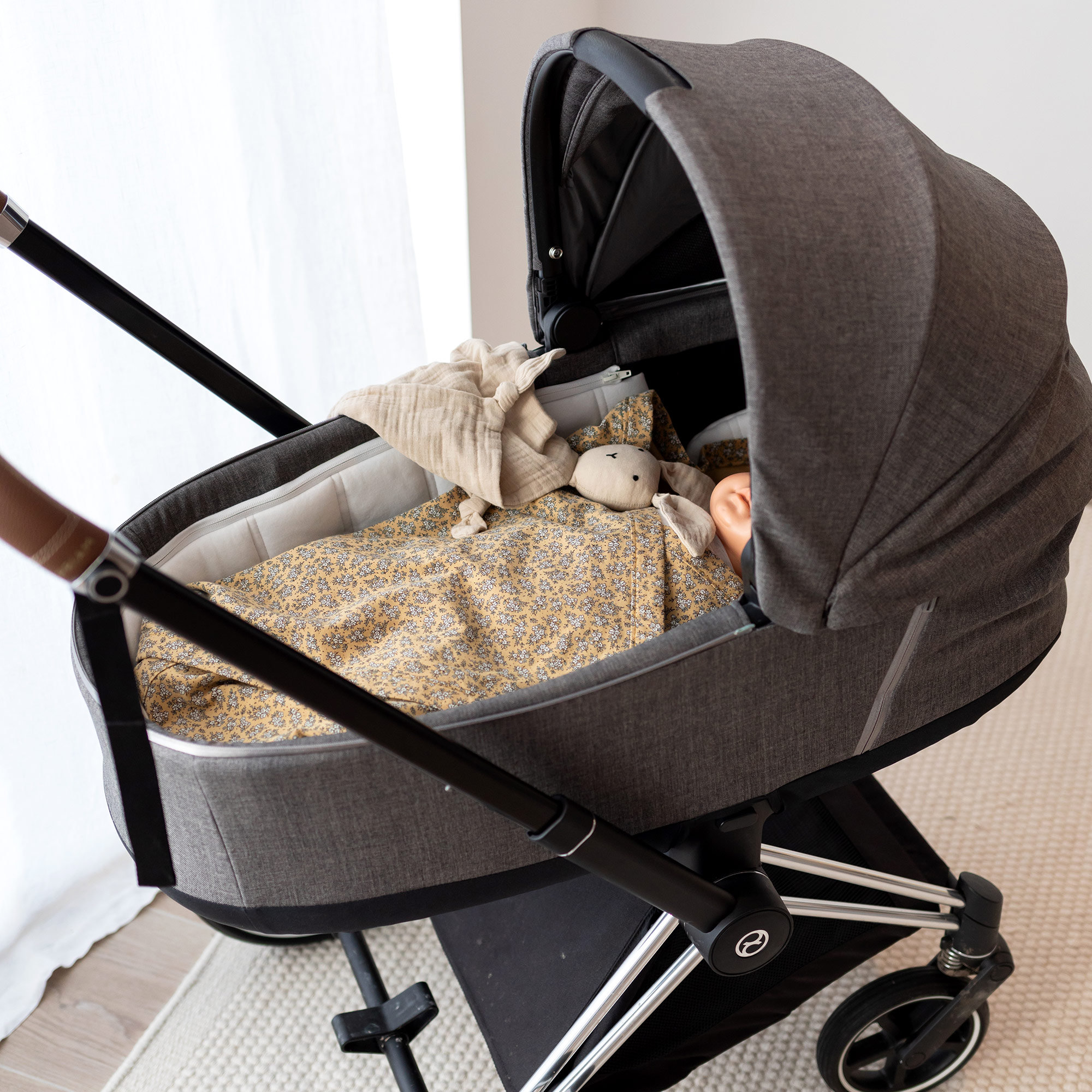 Biside Jersey + terry 0-12m HEIDI Print Heidi Ocre[WANDER]