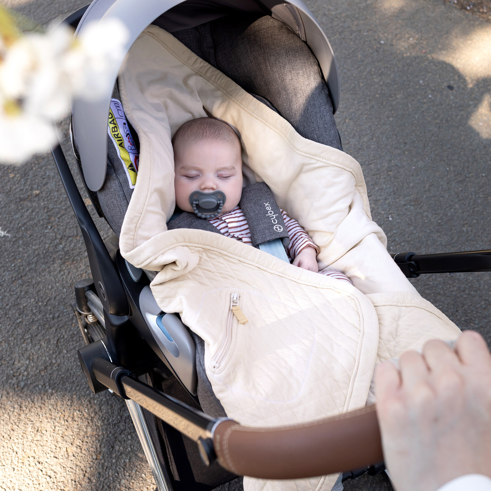 Biside Quilted + Jersey 0-12m QUILT Cream[WANDER]