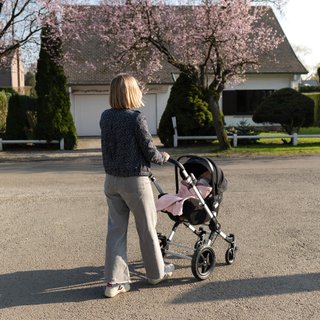 Biside Quilted + Jersey 0-12m QUILT Blush