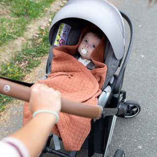 Biside Quilted + Jersey 0-12m QUILT Brick