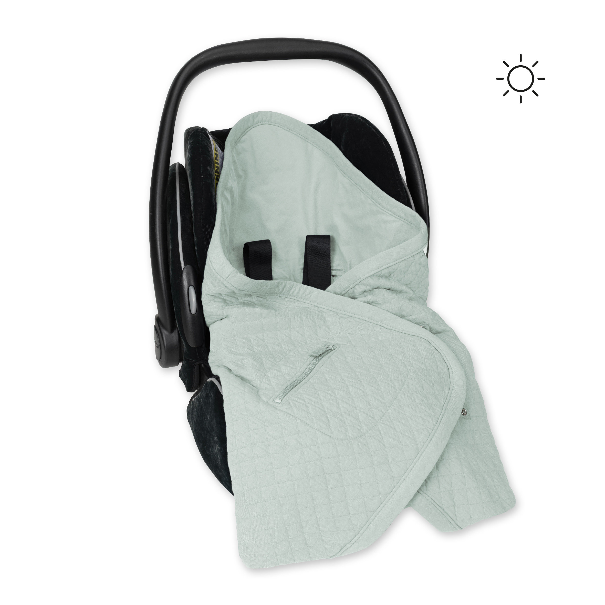 Biside Licht gewatteerd 0-12m QUILT Lunar