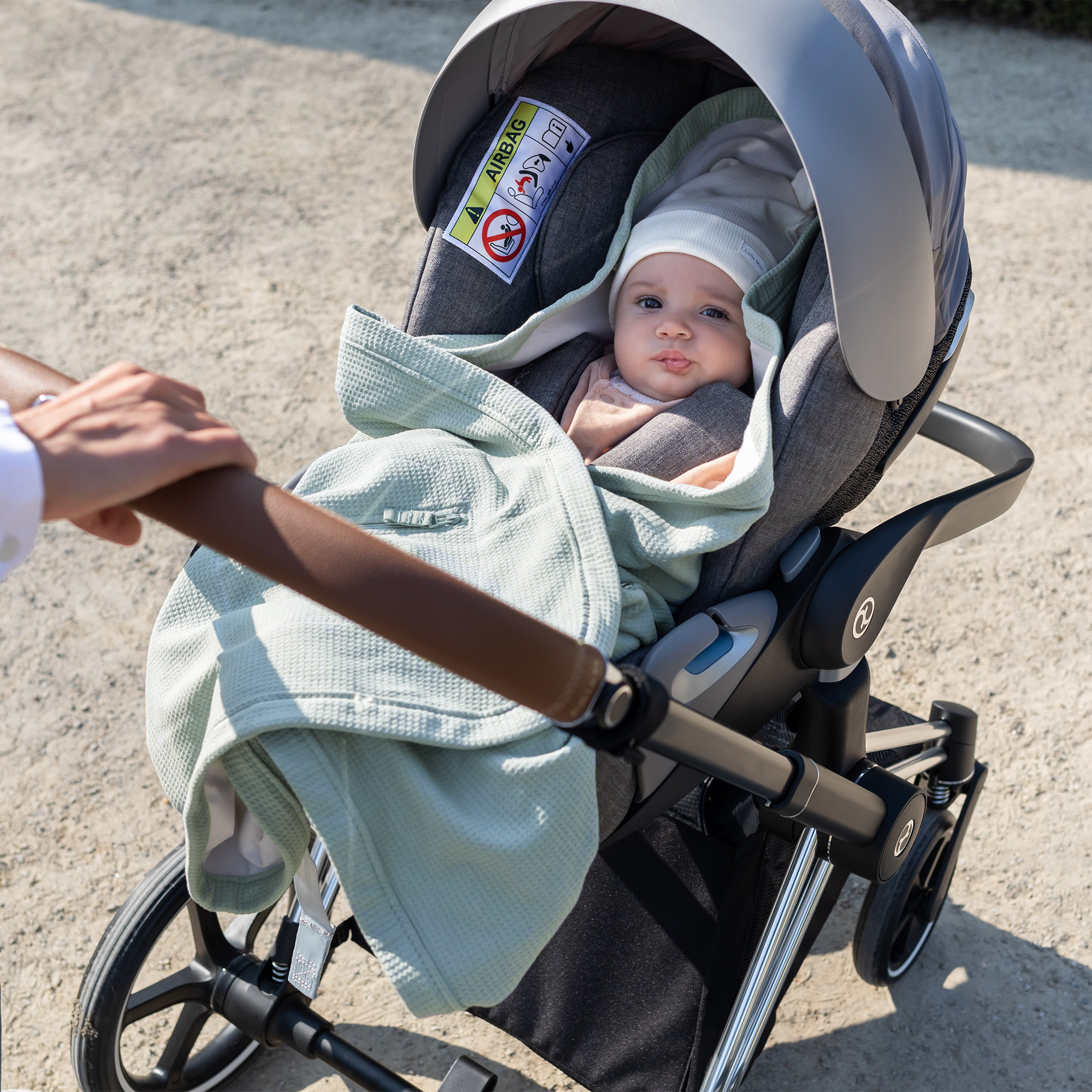 Biside Waffle bio + jersey 0-12m WAFLE Lunar