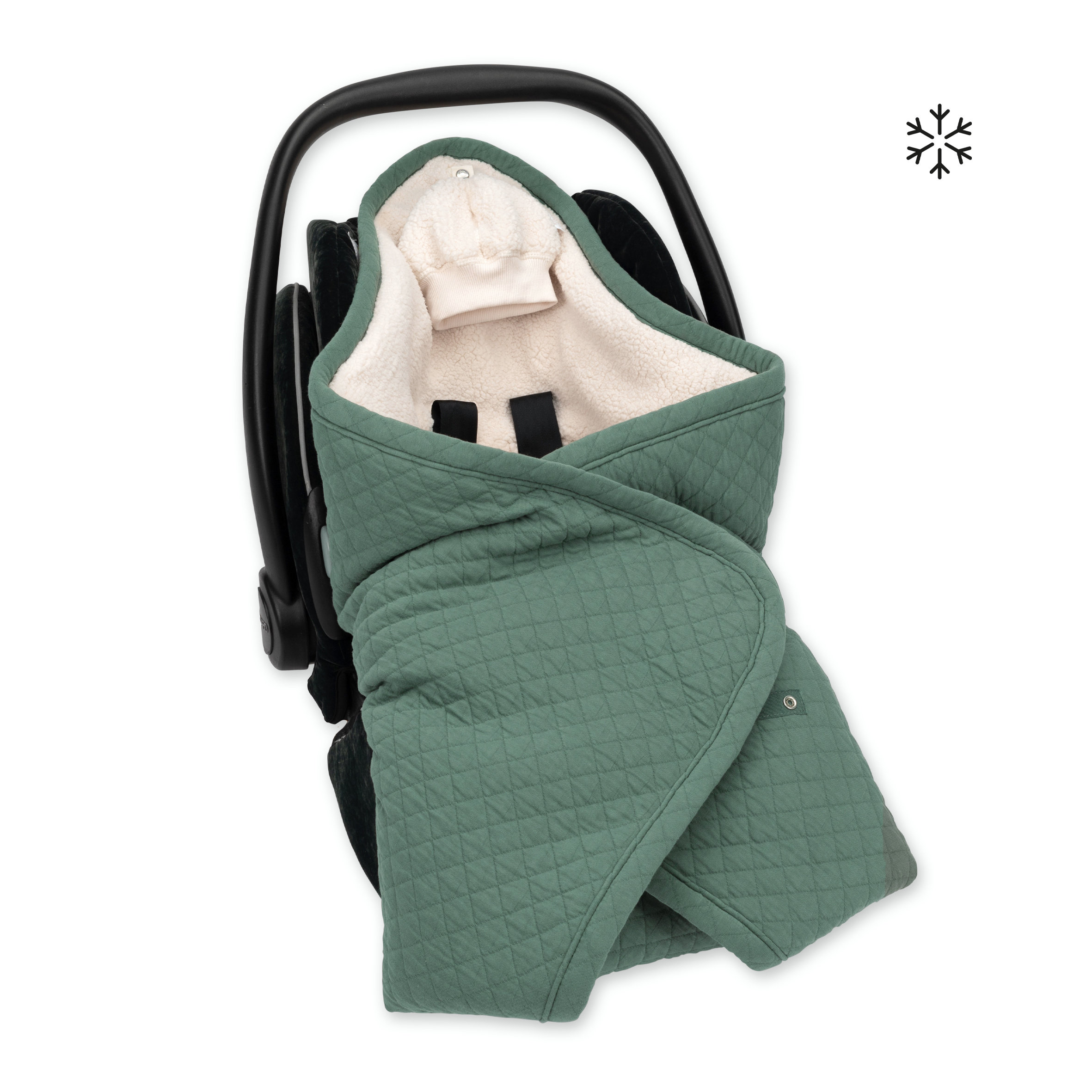 Biside Teddy acolchado cálido 0-12m QUILT Green